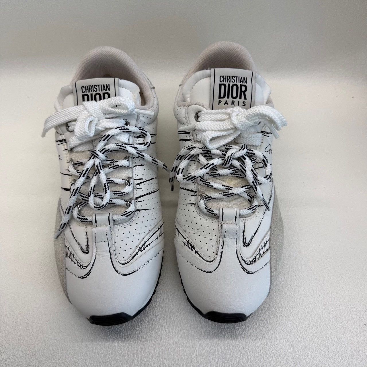 Dior Dior D-Sketch Low-Top Sneakers Size 37.5 Size US 7.5 / IT 37.5 - 3 Thumbnail