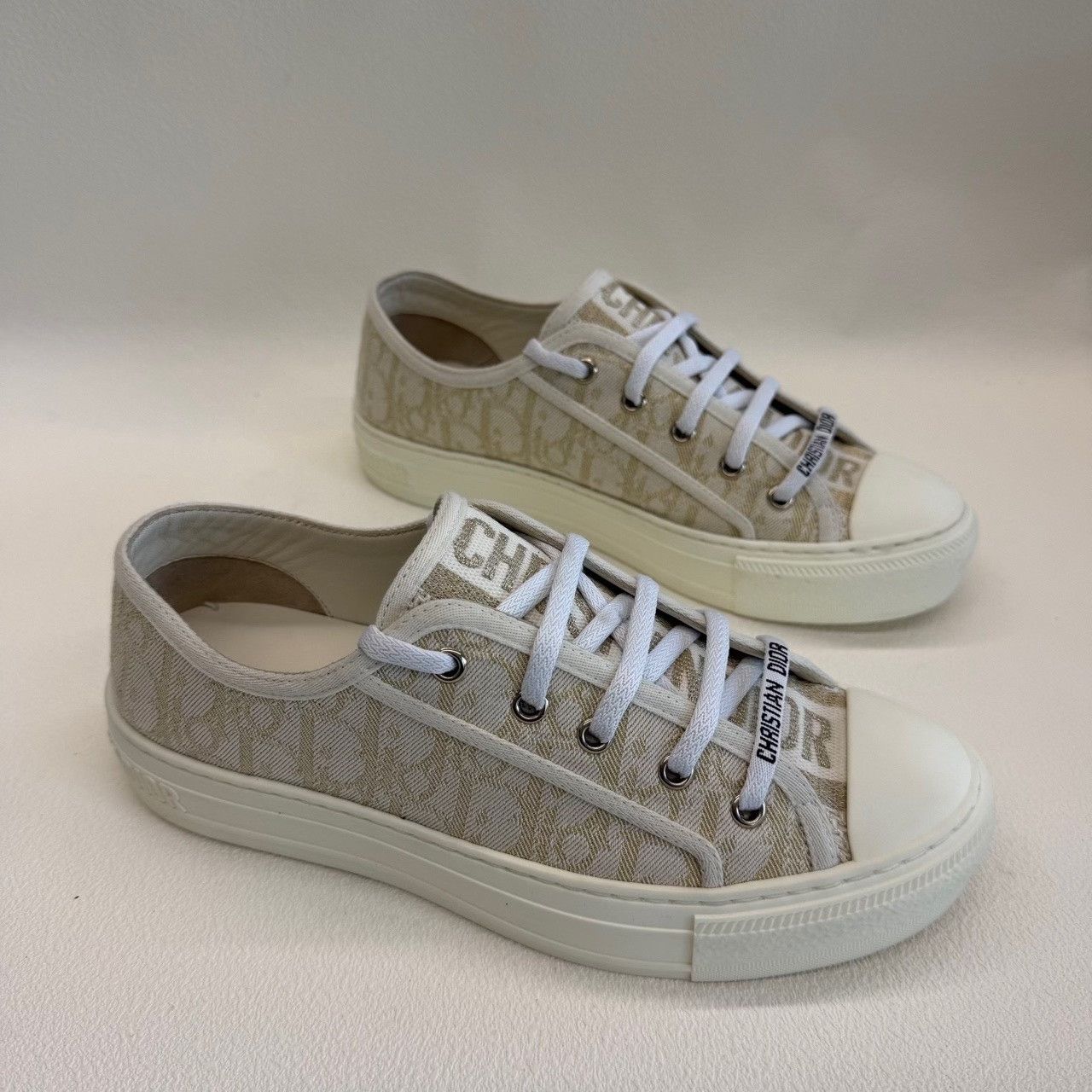 Dior Dior Gold Embroidery Low-Top Sneakers Size 37 Size US 7 / IT 37 - 4 Thumbnail