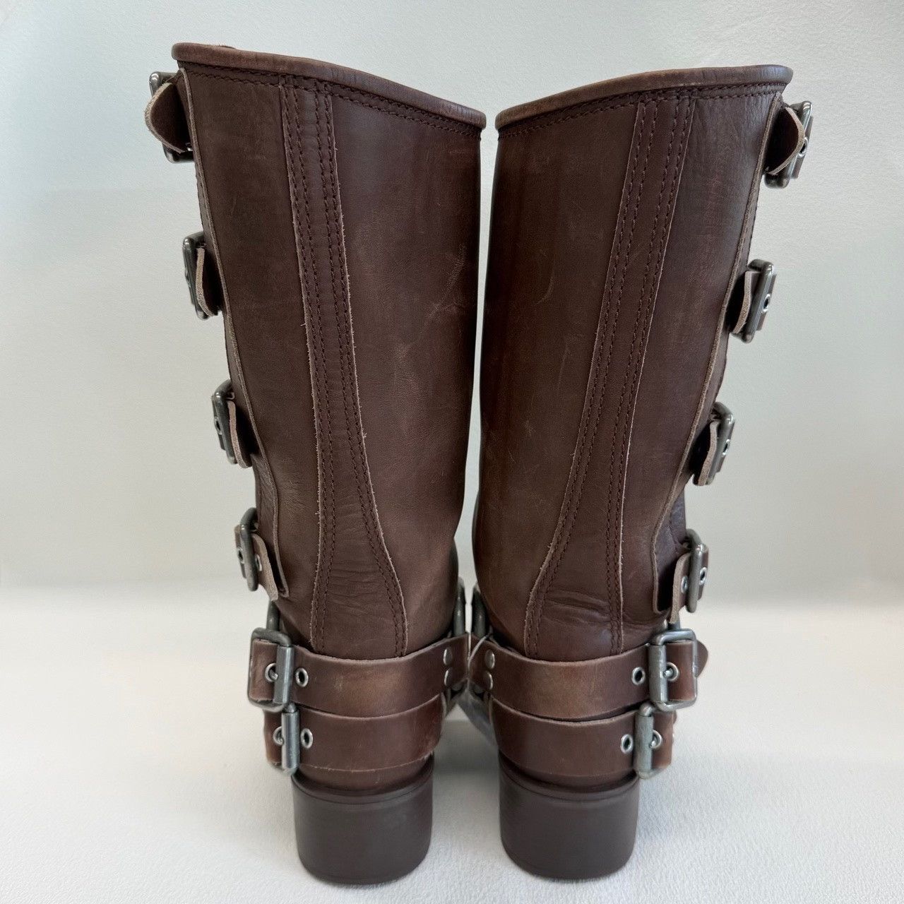 Miu Miu Miu Miu Buckled Leather Boots Size 37 Size US 7 / IT 37 - 7 Thumbnail