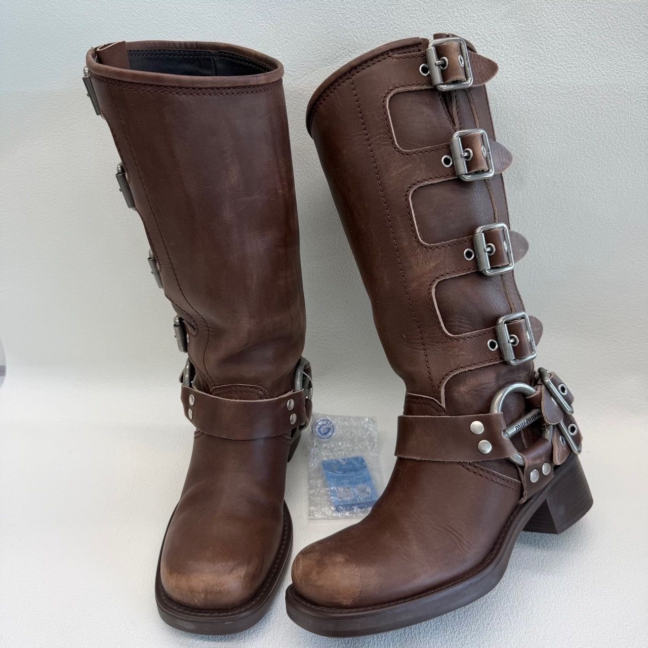 Miu Miu Miu Miu Buckled Leather Boots Size 37 Size US 7 / IT 37 - 2 Thumbnail