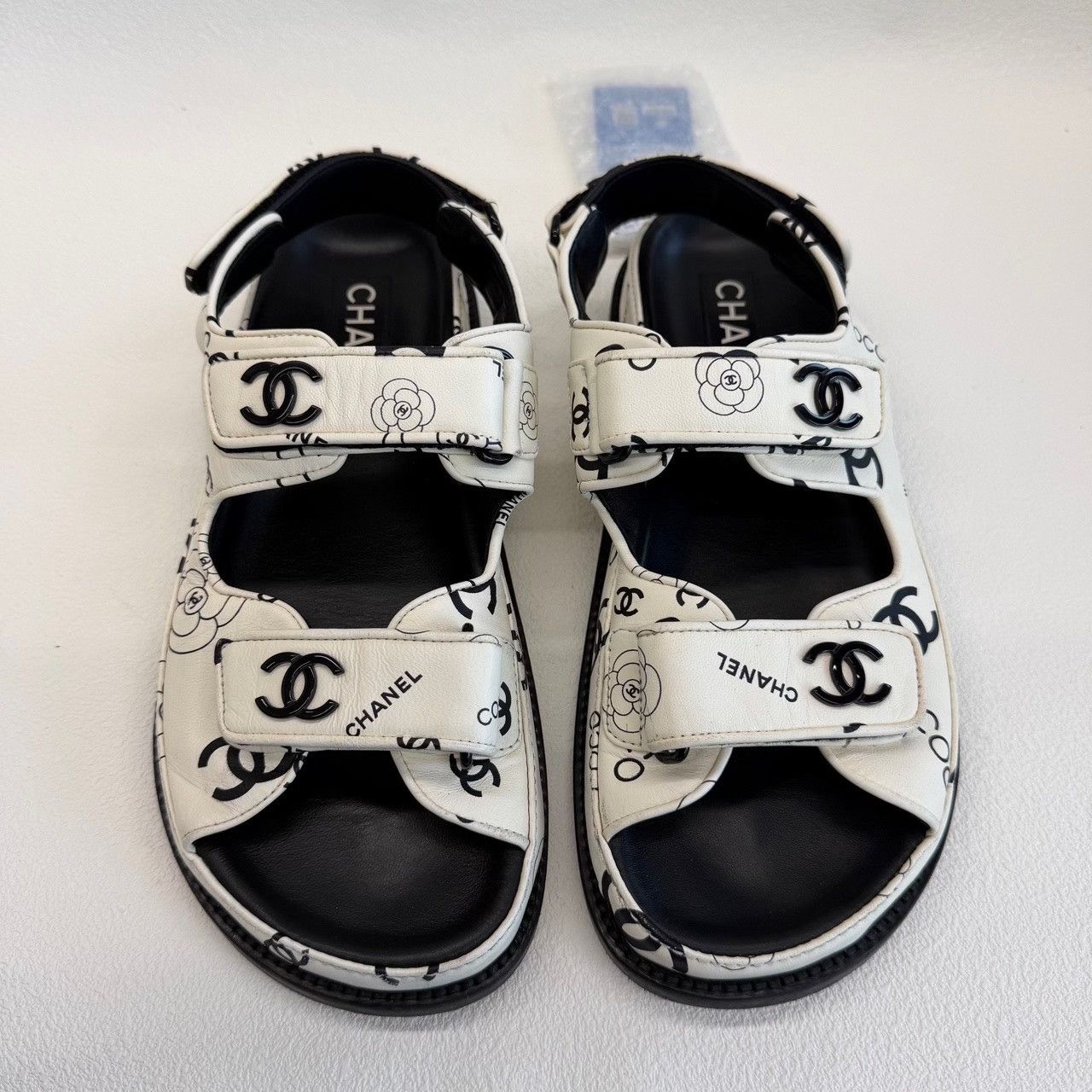 Chanel Chanel Camellia Graphic Sandals Size 37.5 Size US 7.5 / IT 37.5 - 3 Thumbnail