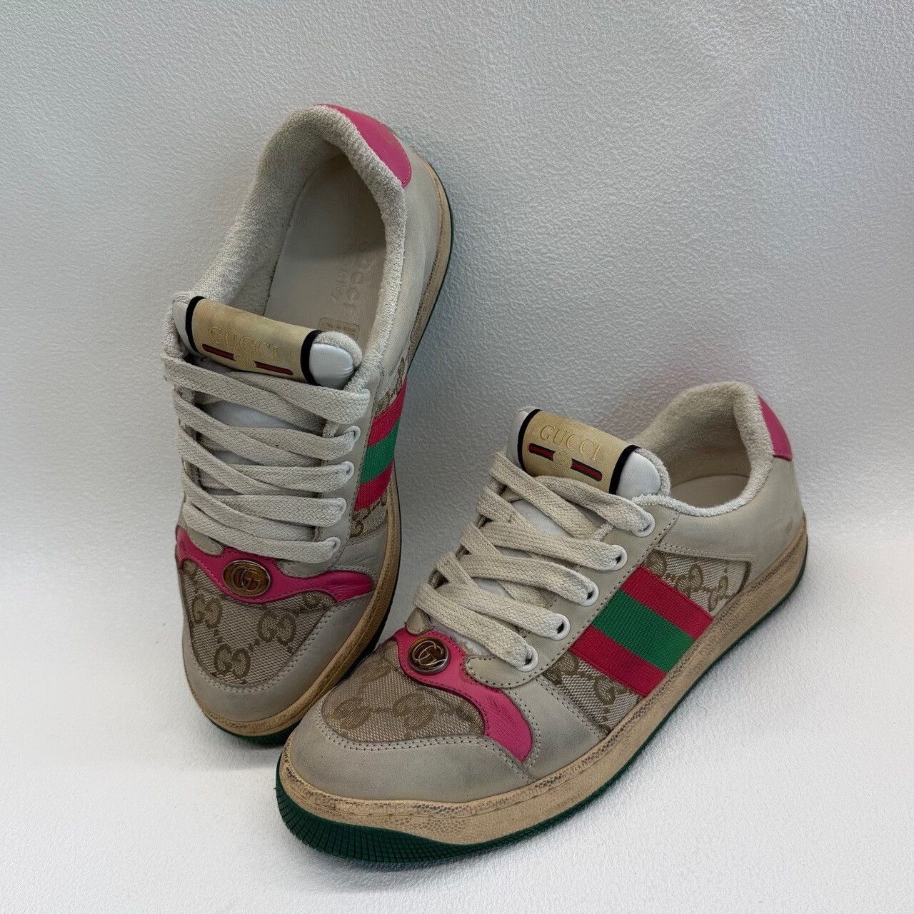 Gucci Gucci Screener GG Canvas Low-Top Sneakers Size 36 Size US 6 / IT 36 - 9 Thumbnail