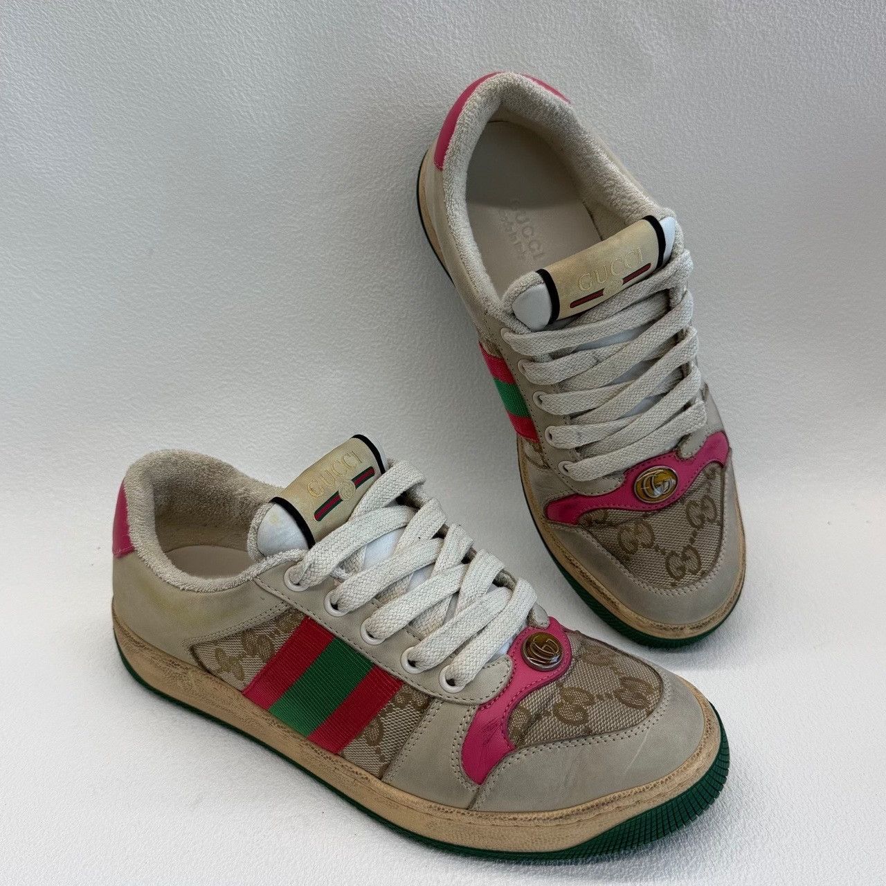 Gucci Gucci Screener GG Canvas Low-Top Sneakers Size 36 Size US 6 / IT 36 - 10 Thumbnail