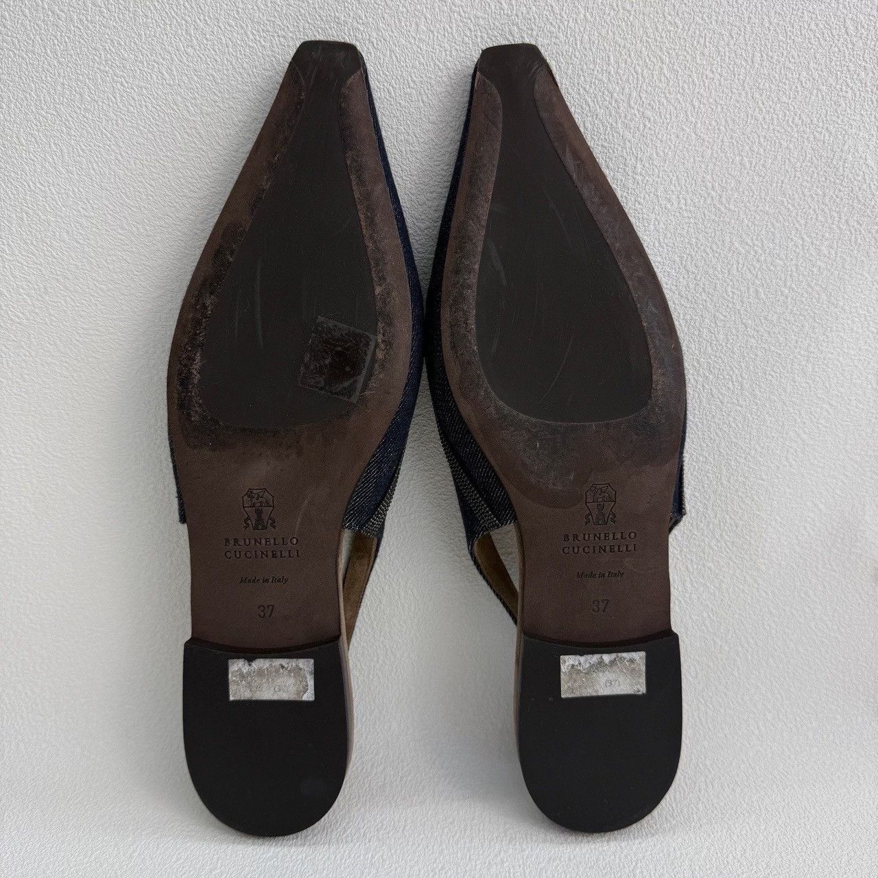 Brunello Cucinelli Brunello Cucinelli Monili Denim Slingback Flats Size 37 Size US 7 / IT 37 - 8 Thumbnail