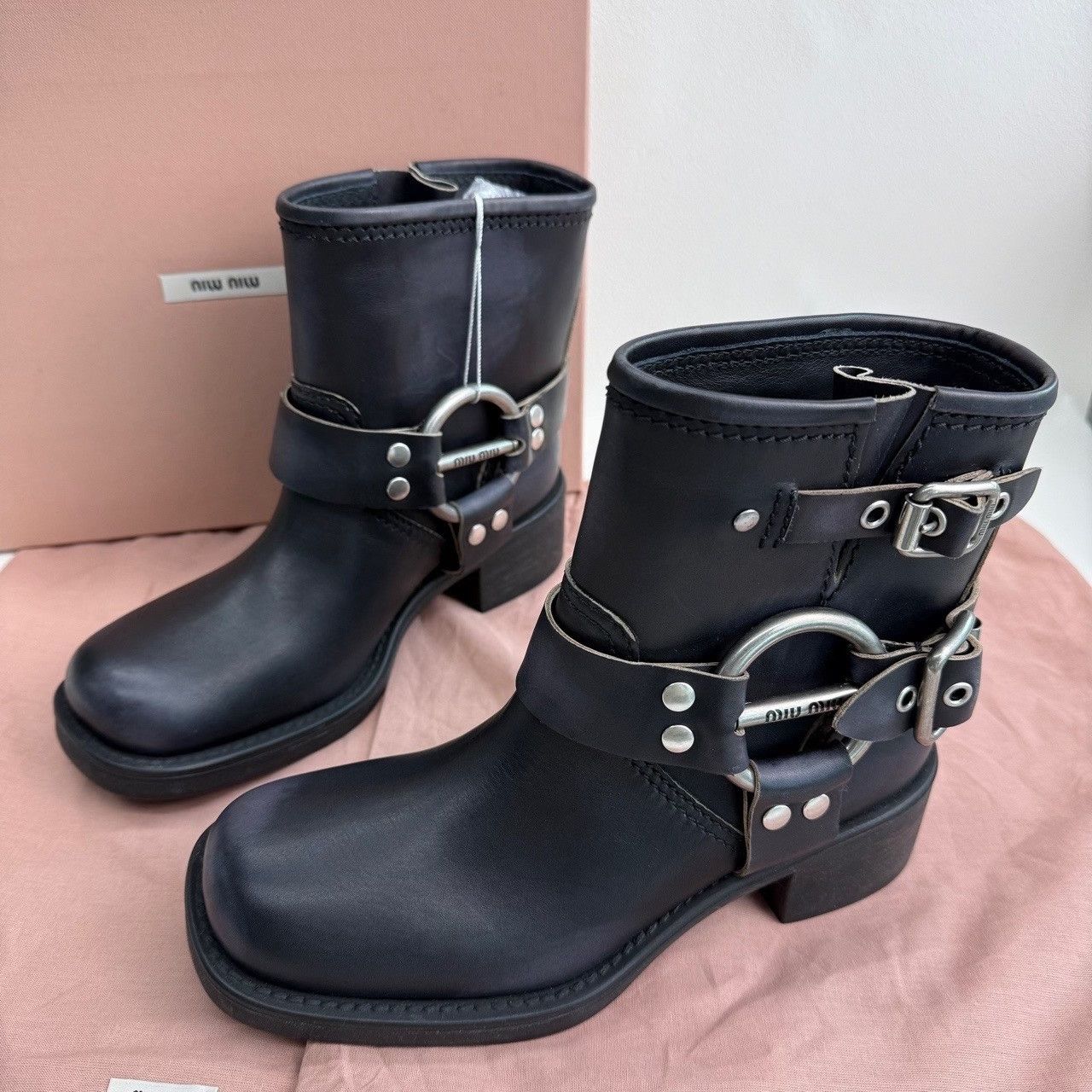 Miu Miu Miu Miu Black Buckle Boots Size 36 Size US 6 / IT 36 - 2 Thumbnail