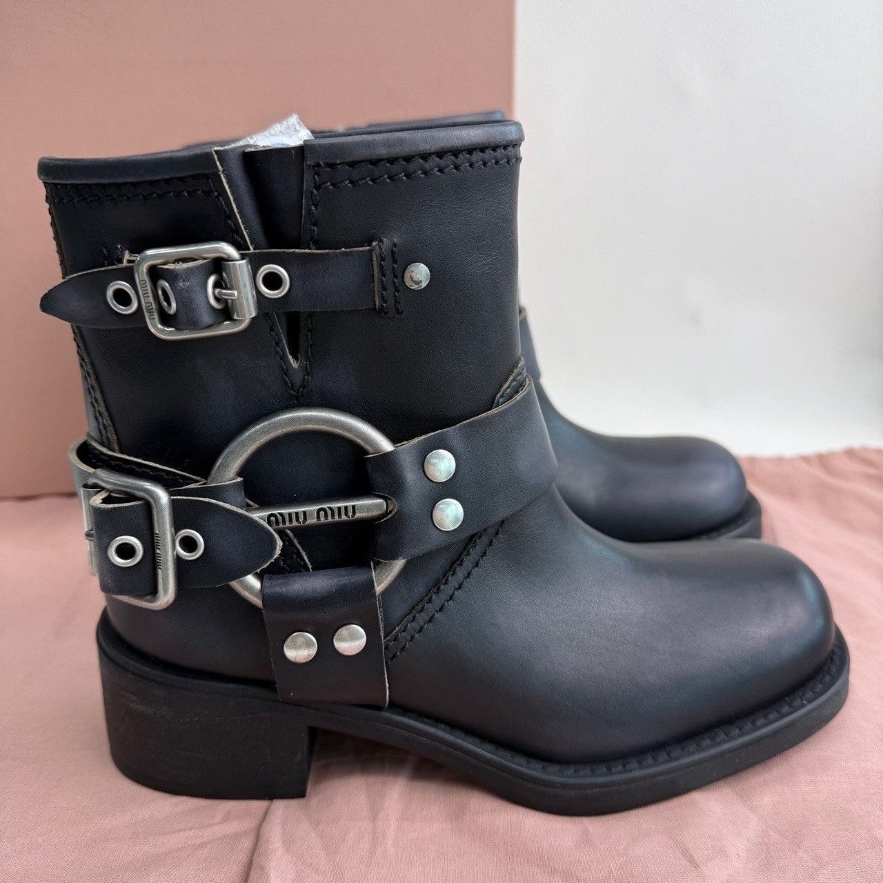 Miu Miu Miu Miu Black Buckle Boots Size 36 Size US 6 / IT 36 - 6 Thumbnail