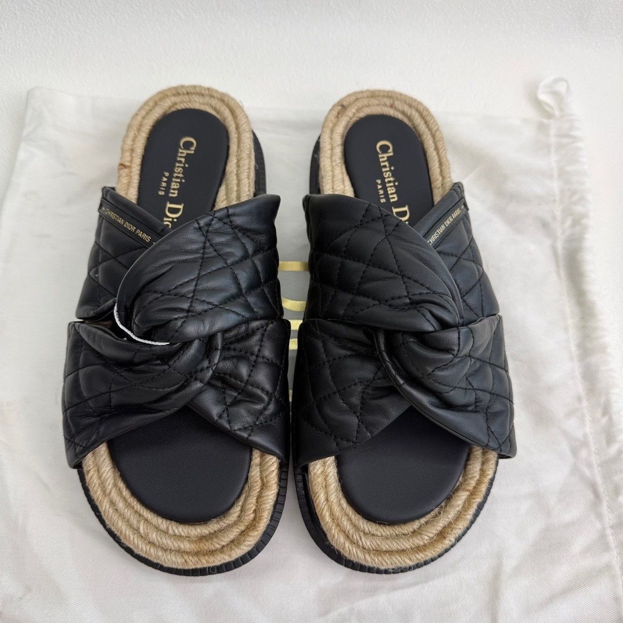 Dior Dior D-Twist Quilted Leather Sandals Size 39.5 Size US 9.5 / IT 39.5 - 3 Thumbnail