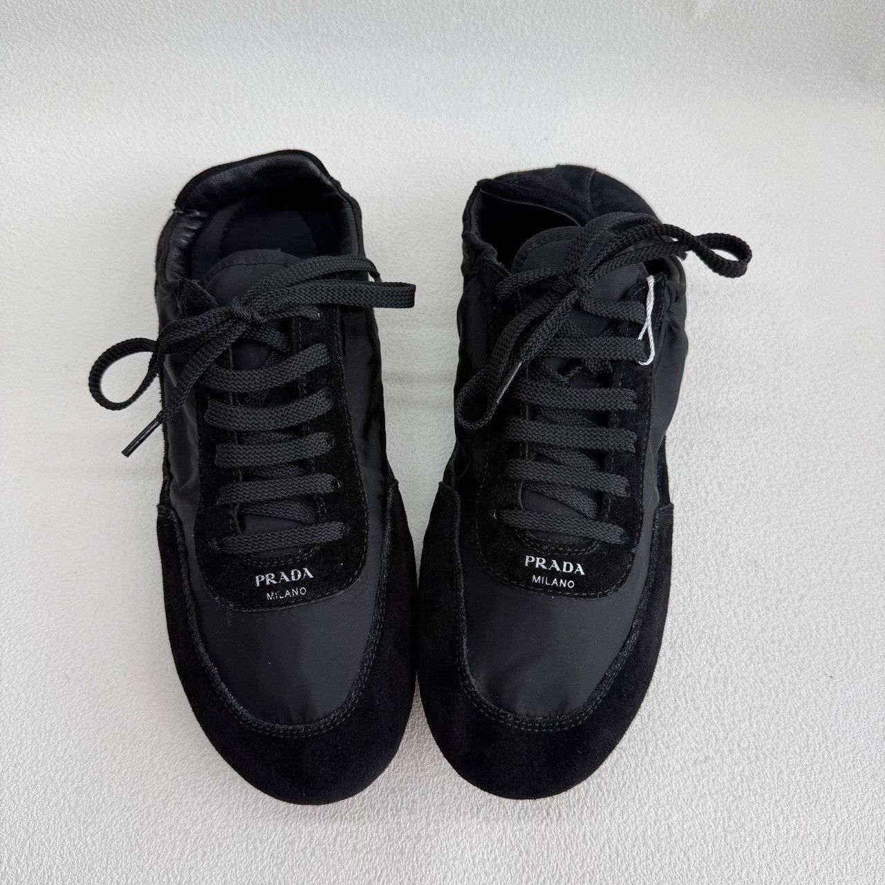 Prada Prada Collapse Suede Nylon Sneakers Size 37 Size US 7 / IT 37 - 10 Thumbnail