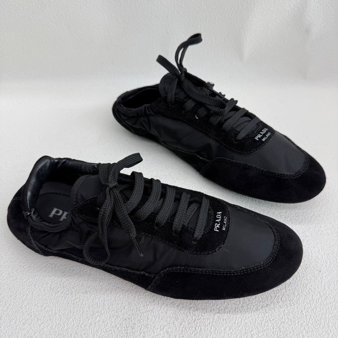 Prada Prada Collapse Suede Nylon Sneakers Size 37 Size US 7 / IT 37 - 4 Thumbnail