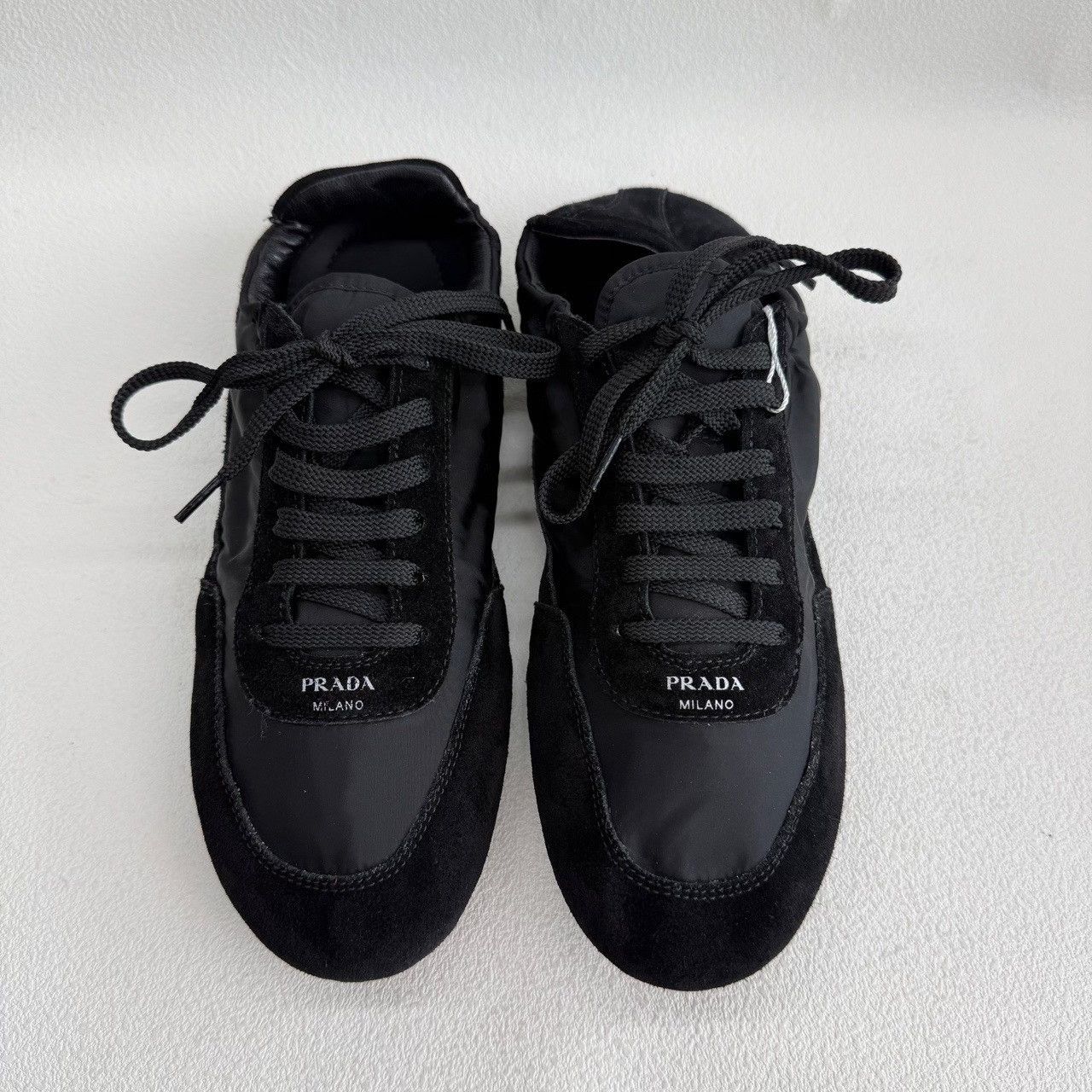 Prada Prada Collapse Suede Nylon Sneakers Size 37 Size US 7 / IT 37 - 3 Thumbnail