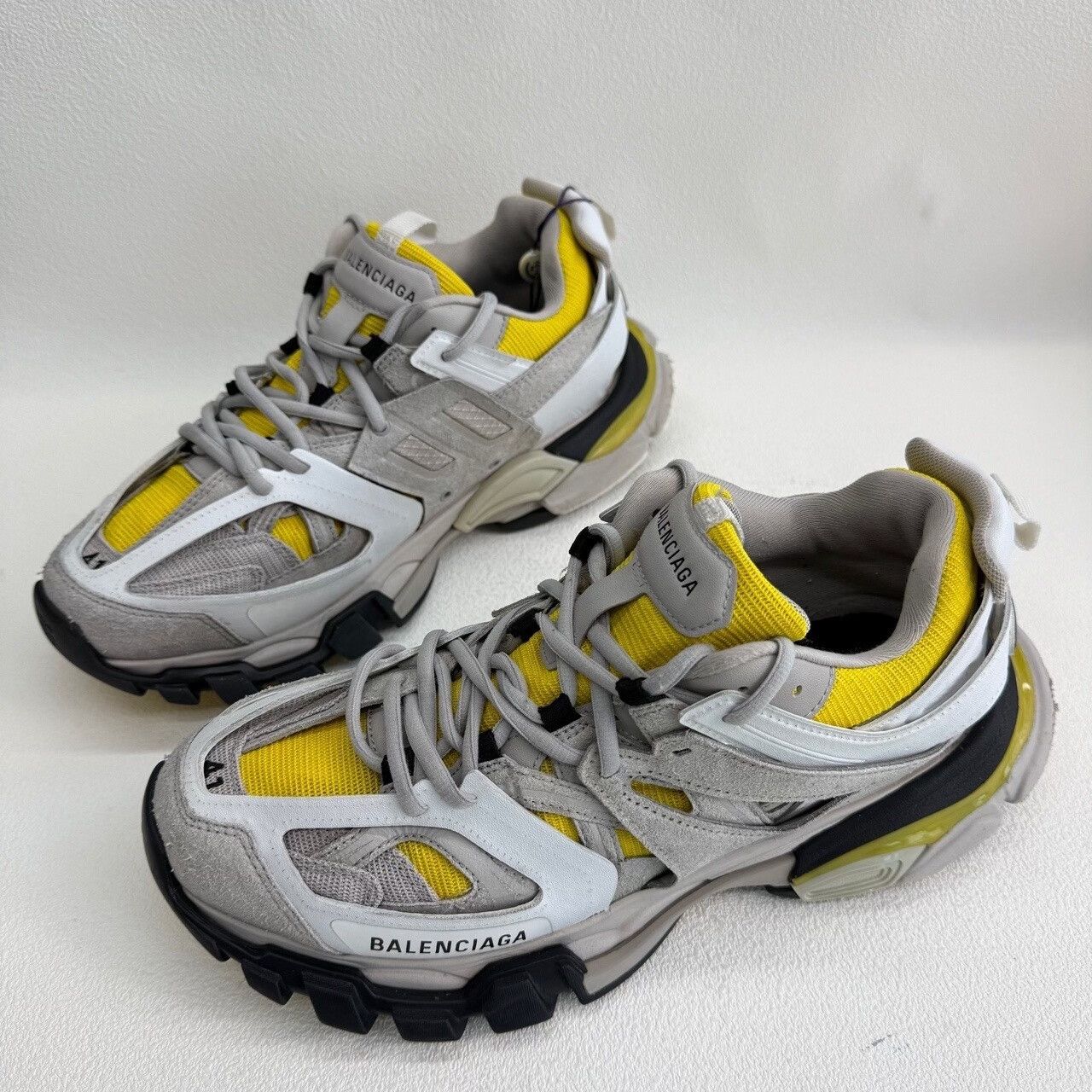 Balenciaga Balenciaga Grey Yellow Track Sneakers Size US 8 Size US 8 / EU 41 - 2 Thumbnail