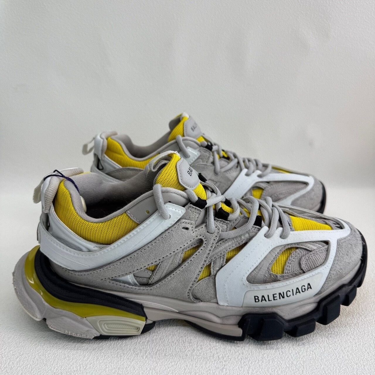 Balenciaga Balenciaga Grey Yellow Track Sneakers Size US 8 Size US 8 / EU 41 - 5 Thumbnail