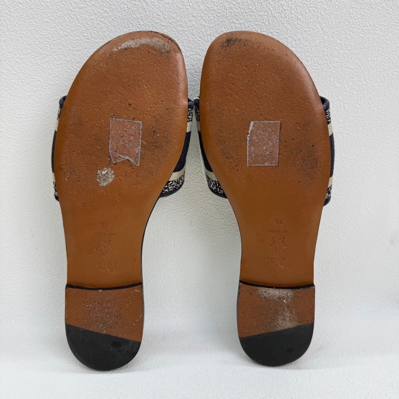 Dior Dior Dway Embroidered Canvas Slides Size 36 Size US 6 / IT 36 - 8 Thumbnail