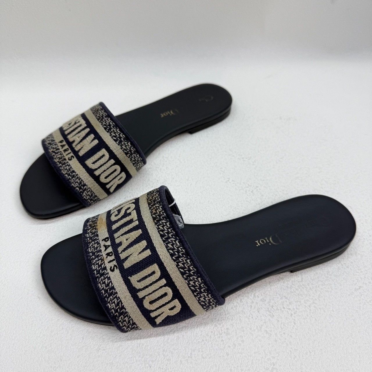 Dior Dior Dway Embroidered Canvas Slides Size 36 Size US 6 / IT 36 - 2 Thumbnail