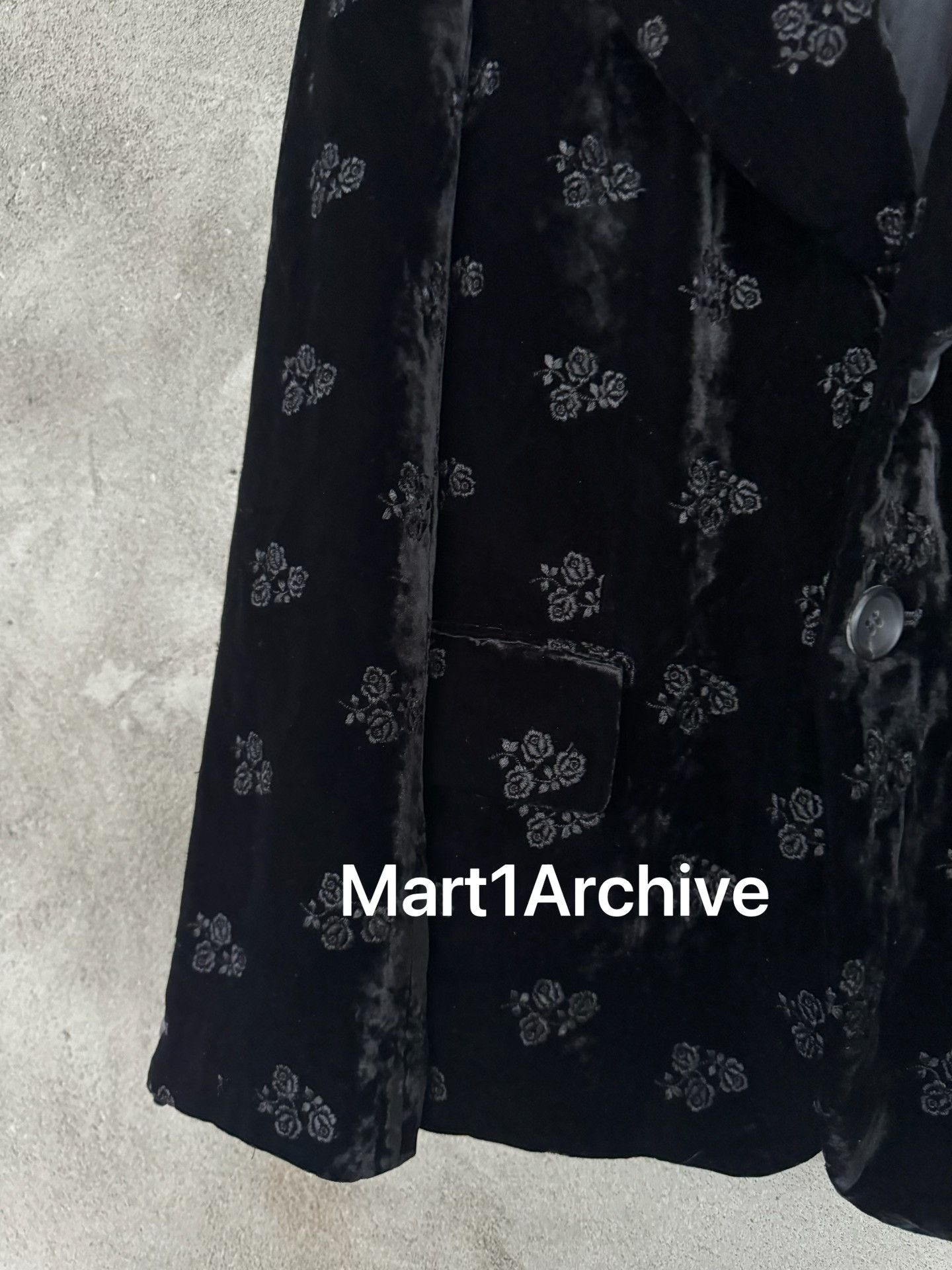 Junya Watanabe Junya Watanabe Comme des Garçons Floral Velvet Blazer Size S Size 36R - 4 Thumbnail