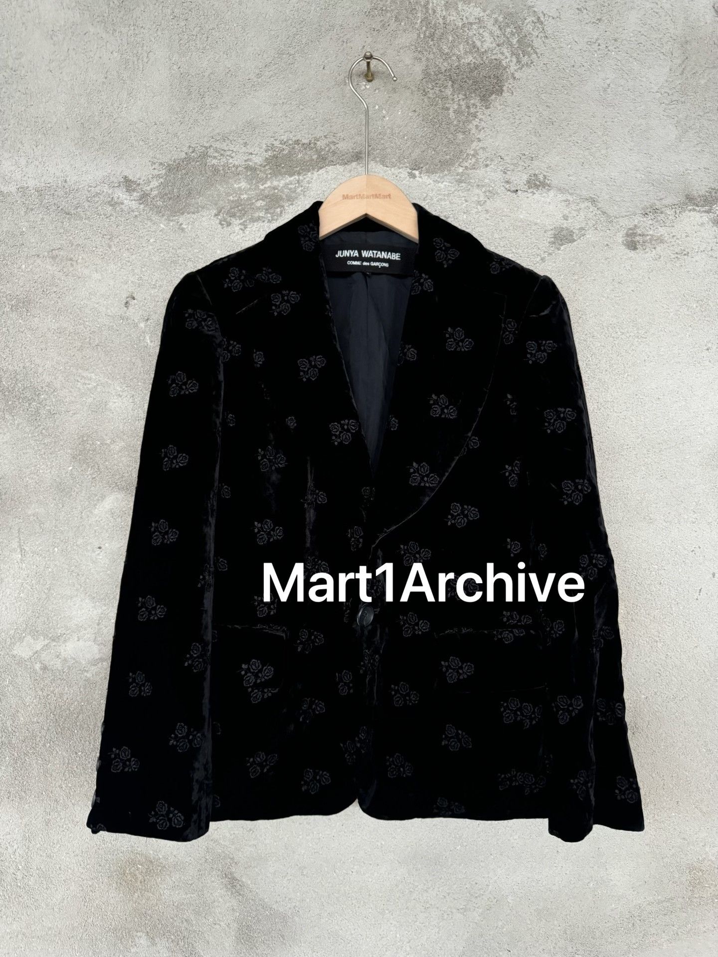 Junya Watanabe Junya Watanabe Comme des Garçons Floral Velvet Blazer Size S Size 36R - 2 Thumbnail