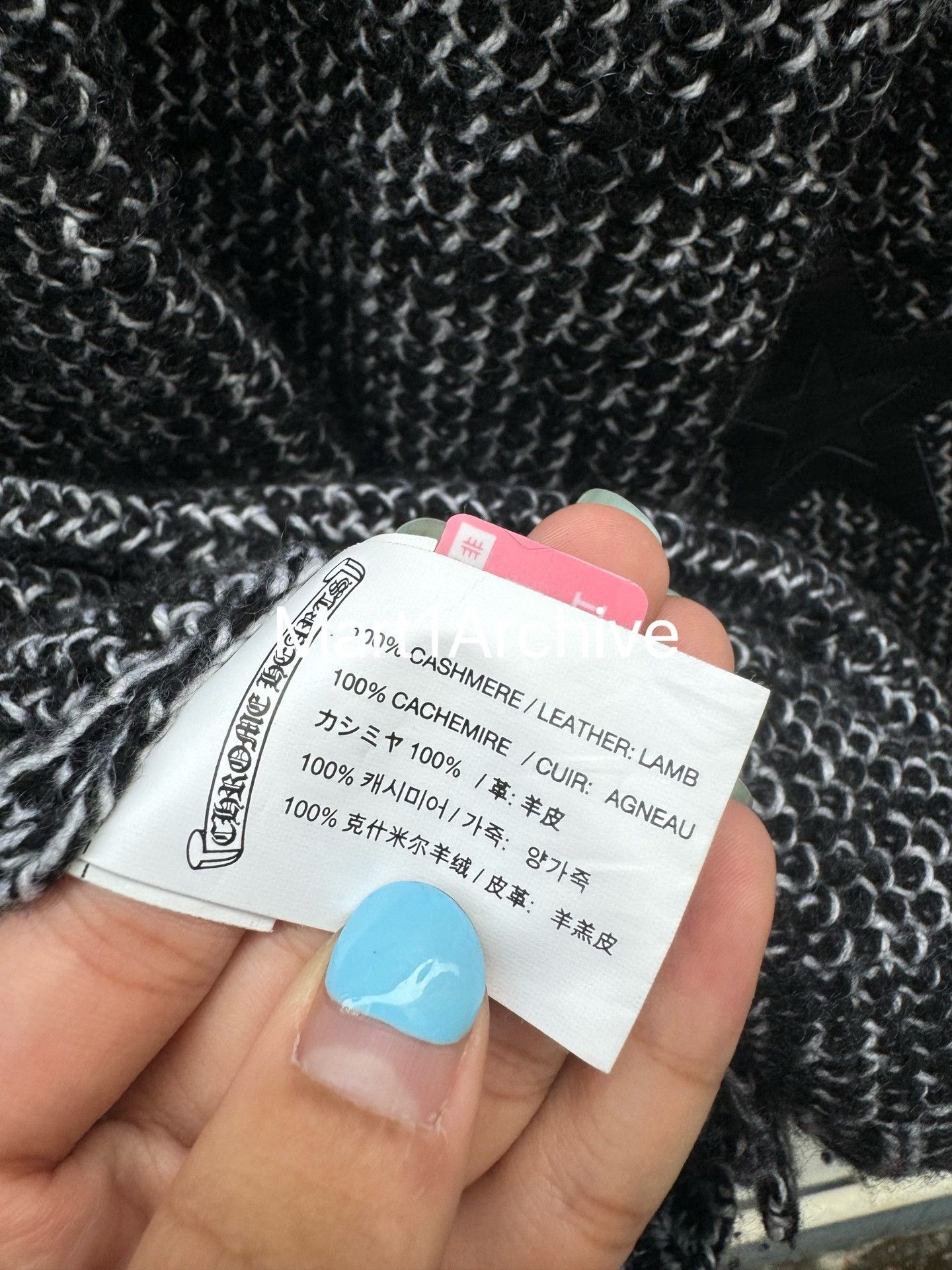 Chrome Hearts Chrome Hearts Leather Star Cashmere Sweater Size M Size US M / EU 48-50 / 2 - 7 Thumbnail