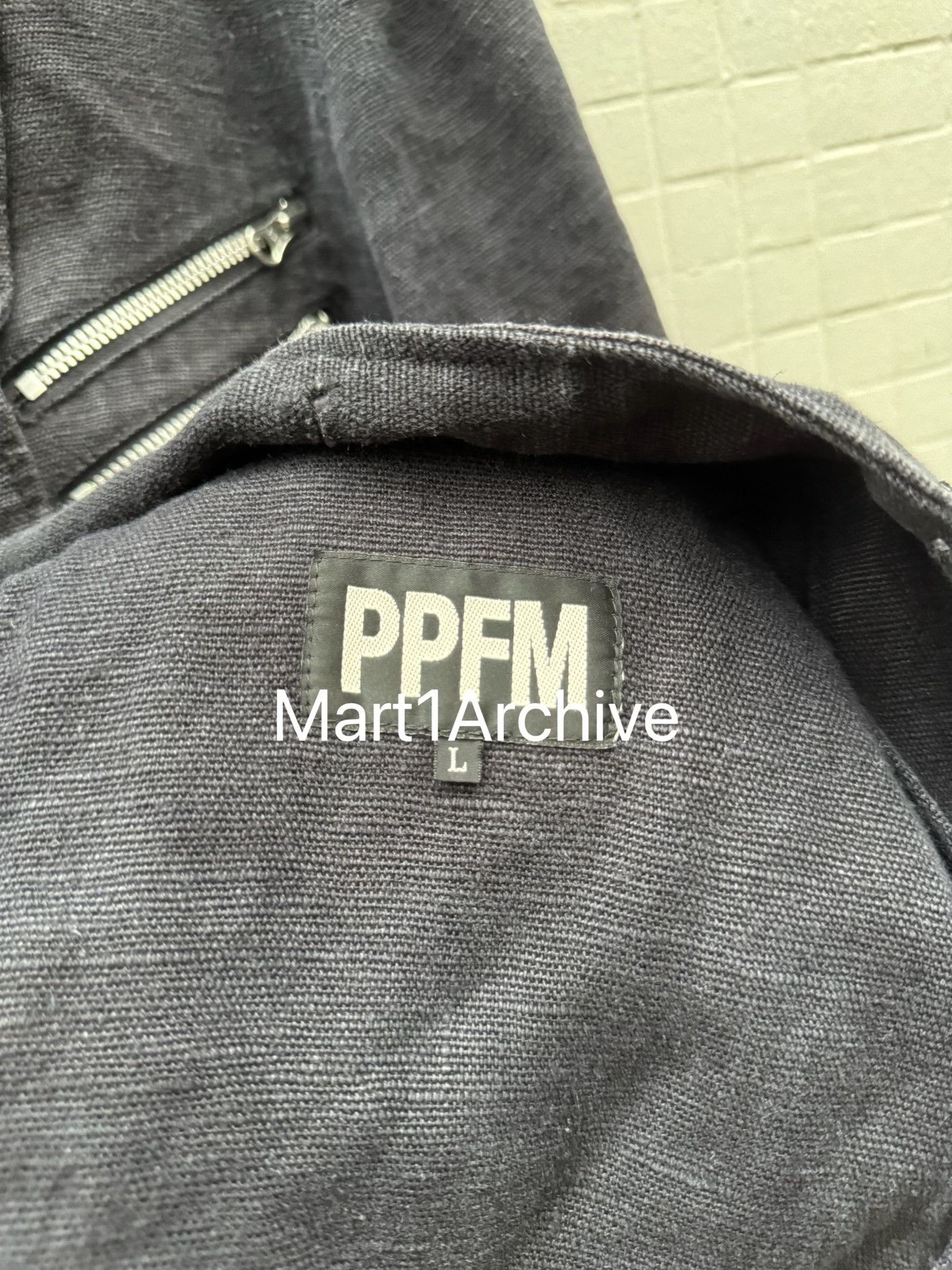 PPFM PPFM Zipper Detail Linen Blend Blazer Size L Size 40R - 5 Thumbnail