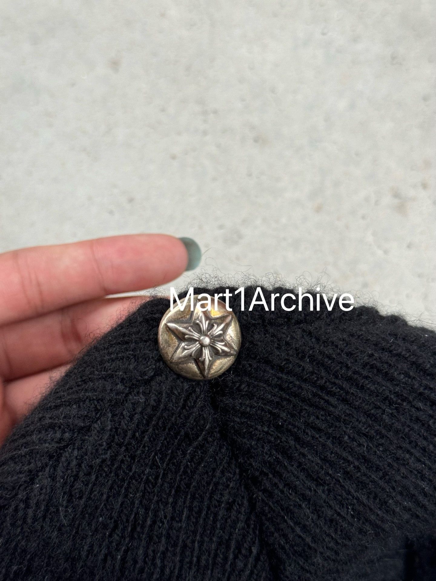 Chrome Hearts Chrome Hearts Cashmere Star Button Beanie One Size Size ONE SIZE - 4 Thumbnail