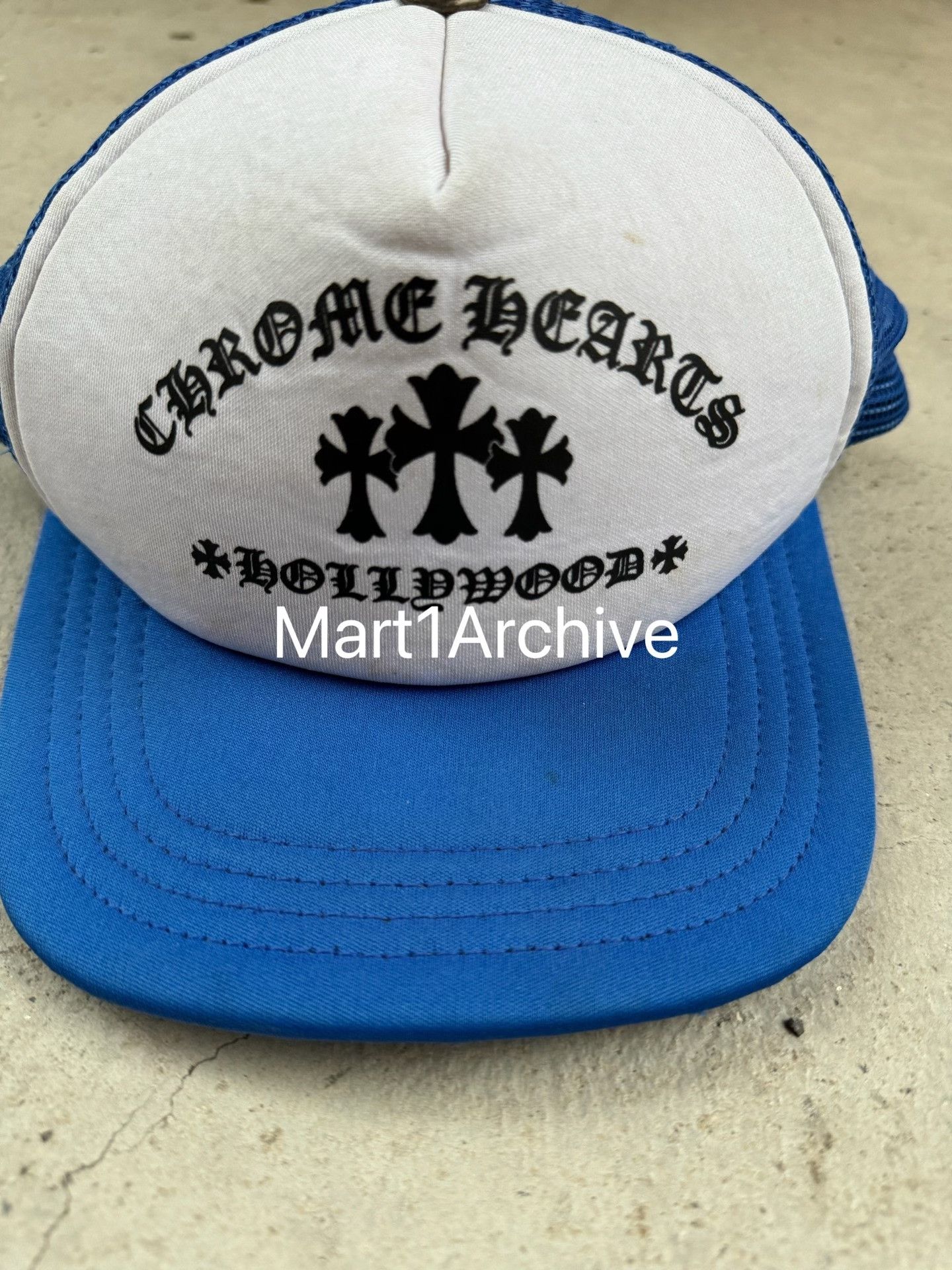 Chrome Hearts Chrome Hearts Blue White Trucker Hat One Size Size ONE SIZE - 3 Thumbnail