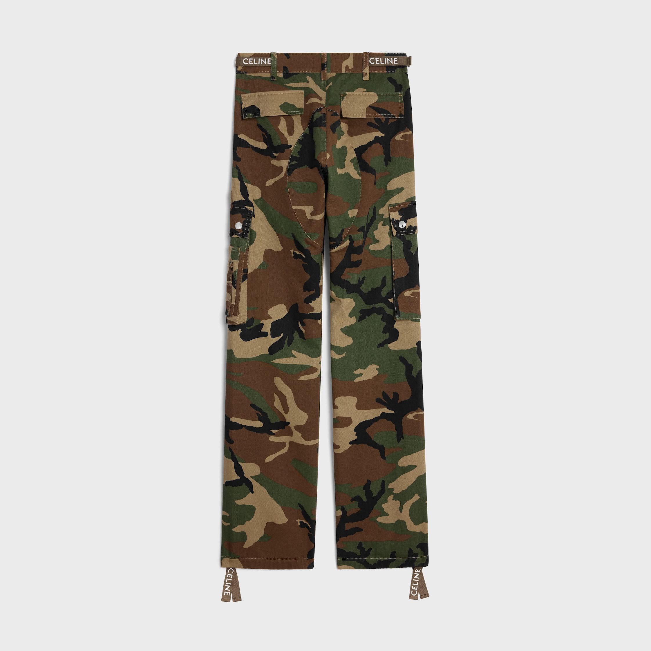 Celine CELINE CARGO PANTS IN CAMOUFLAGE COTTON camouflage Size US 34 / EU 50 - 2 Thumbnail