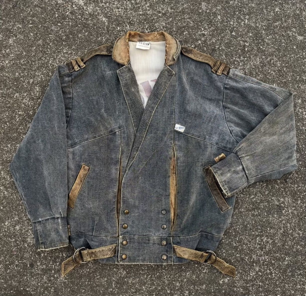 Vintage Vintage 1980s Guess Denim Cropped Jacket Size M / US 6-8 / IT 42-44 - 2 Thumbnail