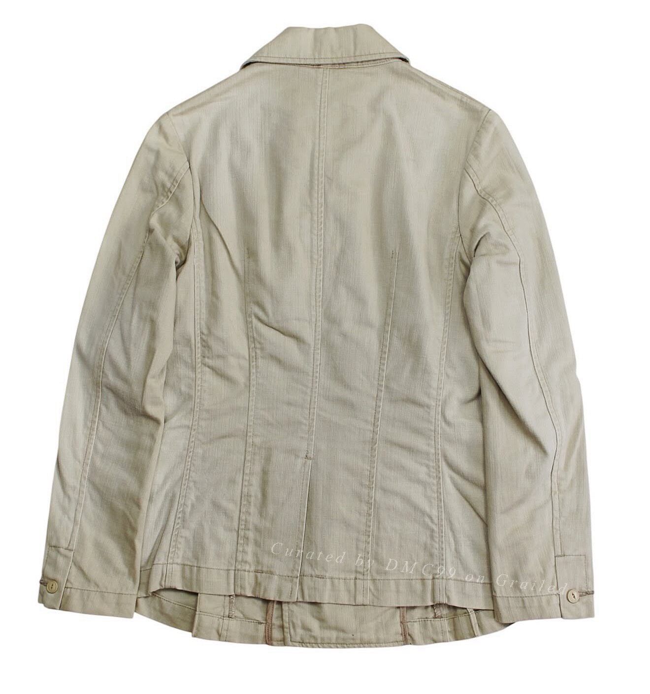 Vintage 2000s Marithé François Beige Military Peacoat Jacket Size M / US 6-8 / IT 42-44 - 2 Thumbnail