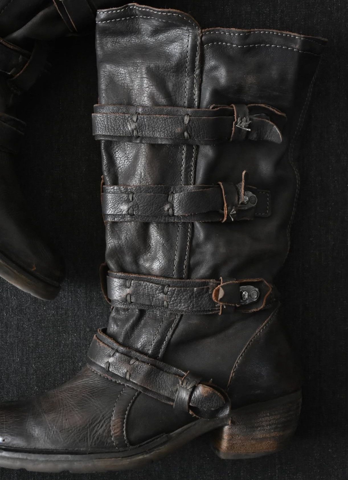 Vintage Vintage A.S.98 2010s High Leather Boots Size US 8 / EU 41 - 2 Thumbnail