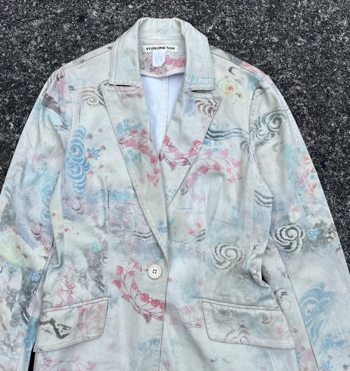 Vintage Vintage Vivienne Tam 1990s Abstract Coat Size M / US 6-8 / IT 42-44 - 4 Thumbnail