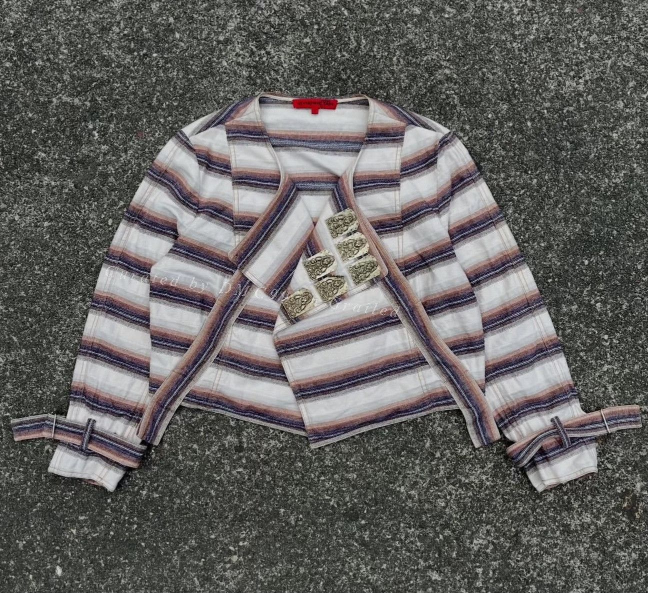 Vintage Vintage Vivienne Tam SS/97 Buddha Stripe Cardigan Size M / US 6-8 / IT 42-44 - 2 Thumbnail
