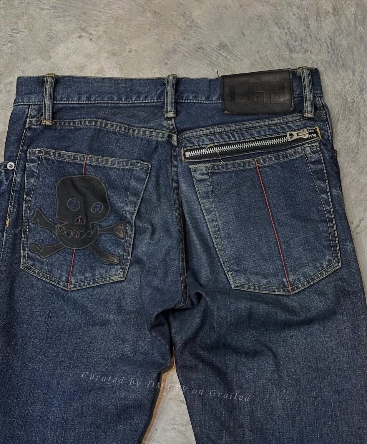 Vintage Vintage LGB 2000s Skull Flare Denim Pants Size US 30 / EU 46 - 4 Thumbnail