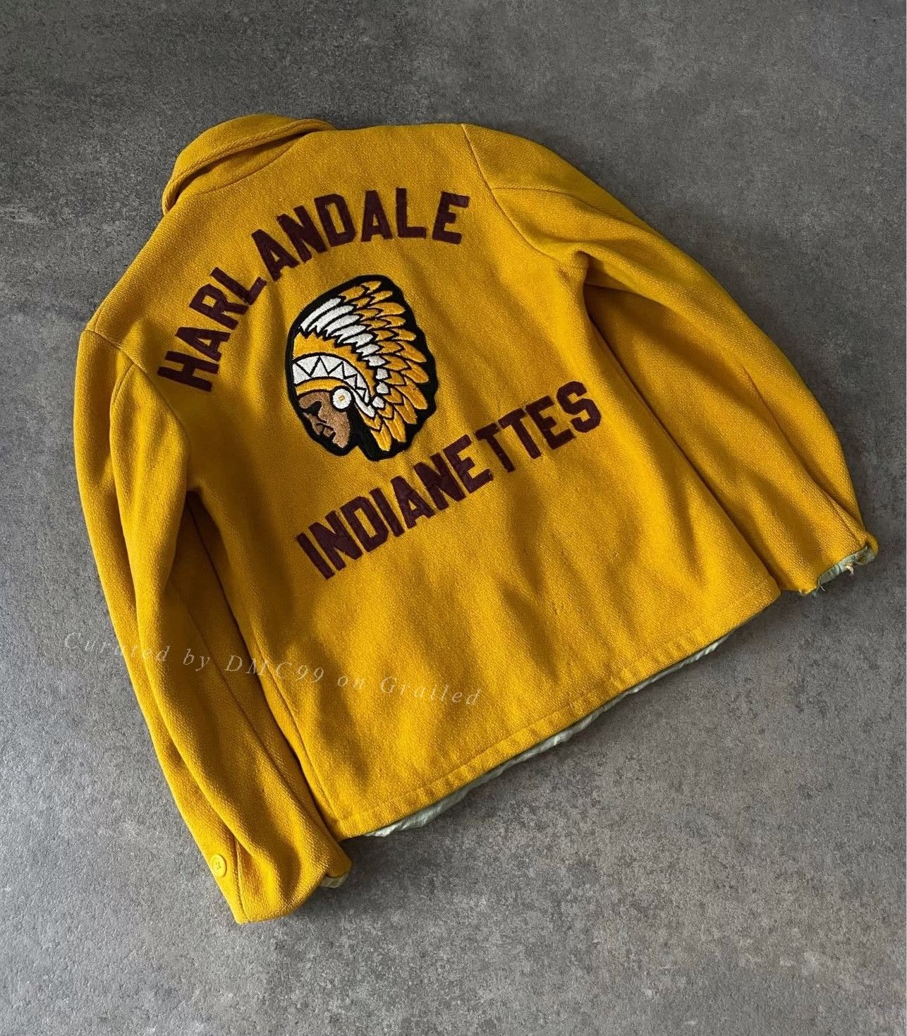 Vintage 1950s True Vintage Baseball Wool Jacket Size M / US 6-8 / IT 42-44 - 5 Thumbnail