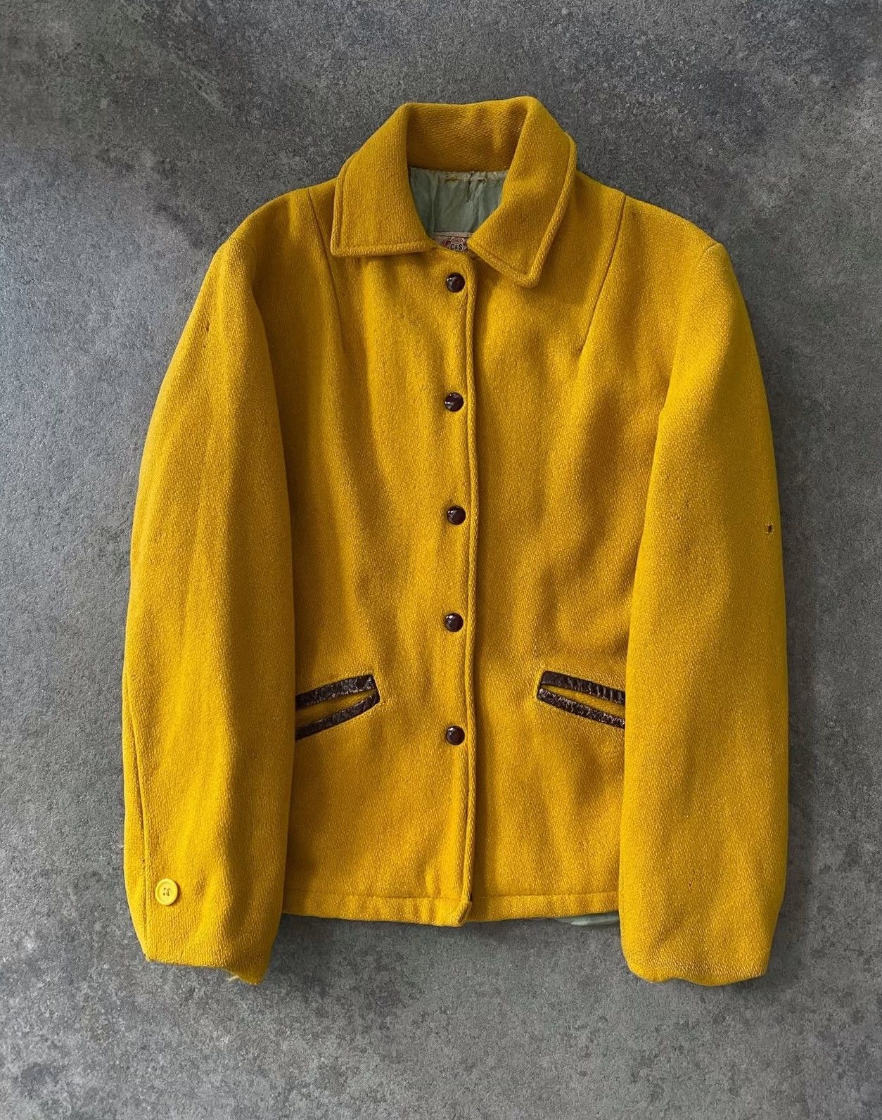 Vintage 1950s True Vintage Baseball Wool Jacket Size M / US 6-8 / IT 42-44 - 4 Thumbnail