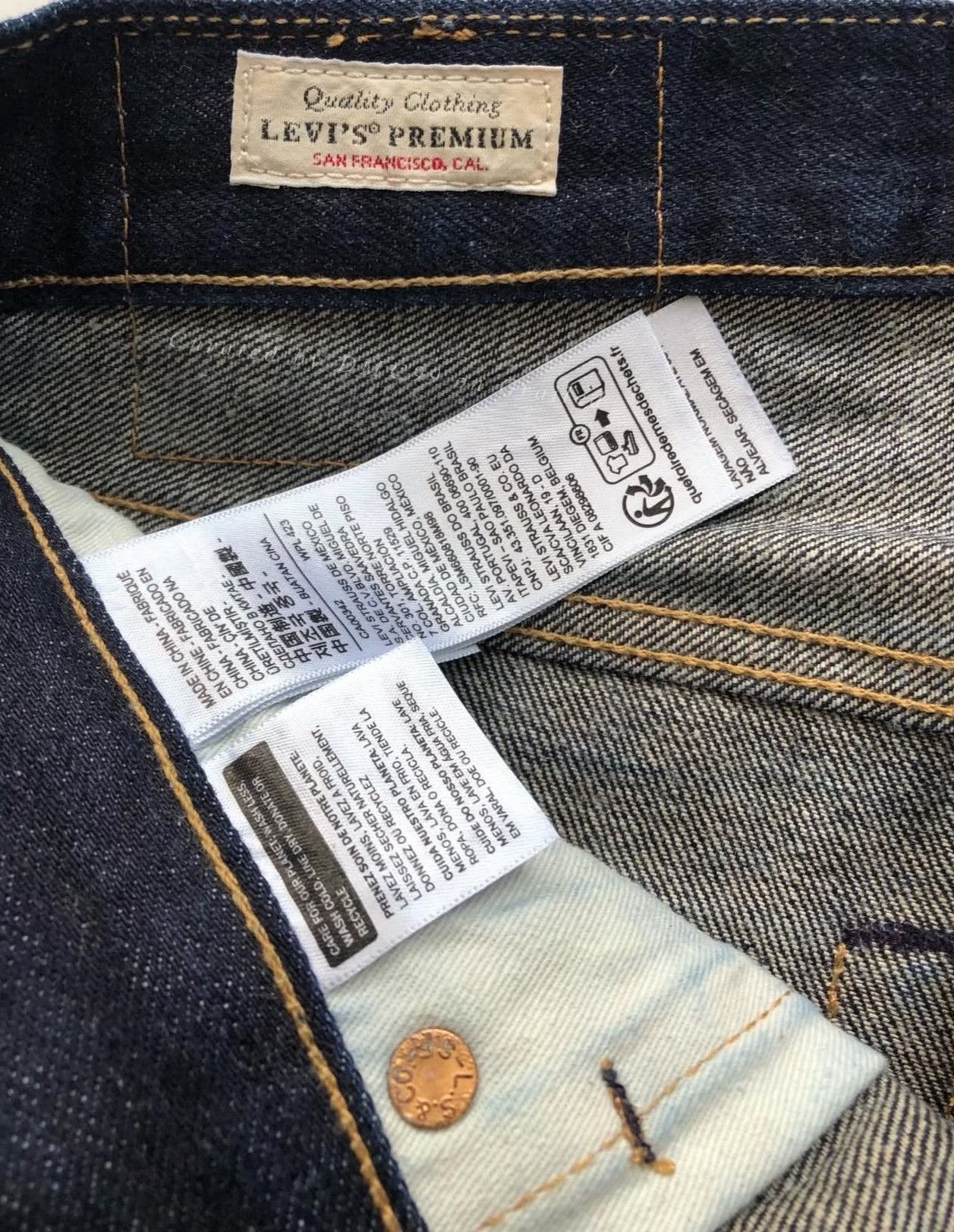 Vintage Levi's 501 Premium Big E 14oz Denim Size US 30 / EU 46 - 4 Thumbnail