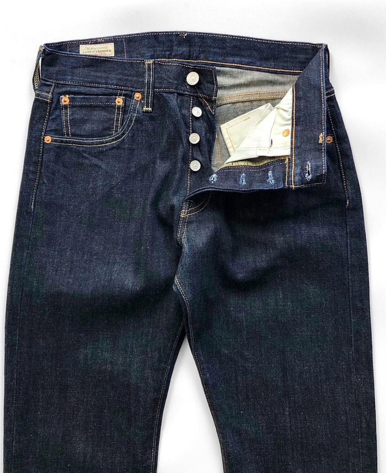 Vintage Levi's 501 Premium Big E 14oz Denim Size US 30 / EU 46 - 3 Thumbnail