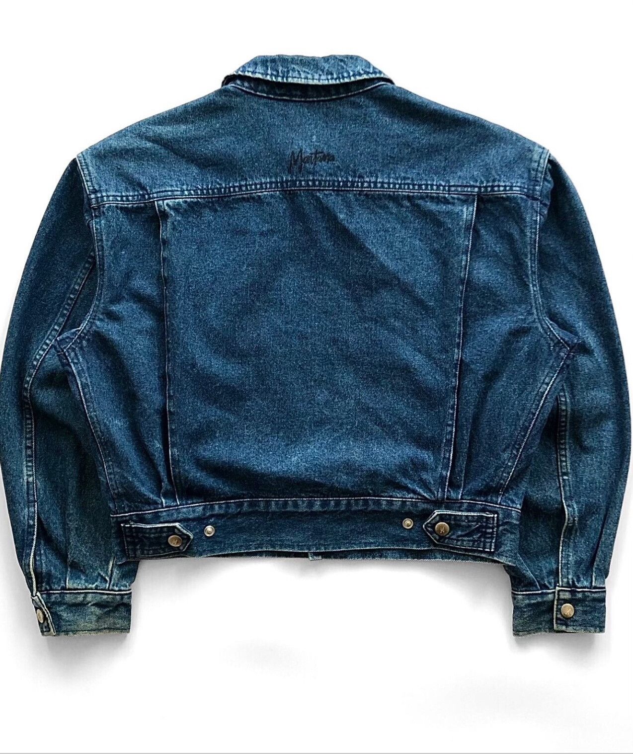 Vintage 1980s Vintage Claude Montana Denim Jacket Size M / US 6-8 / IT 42-44 - 5 Thumbnail