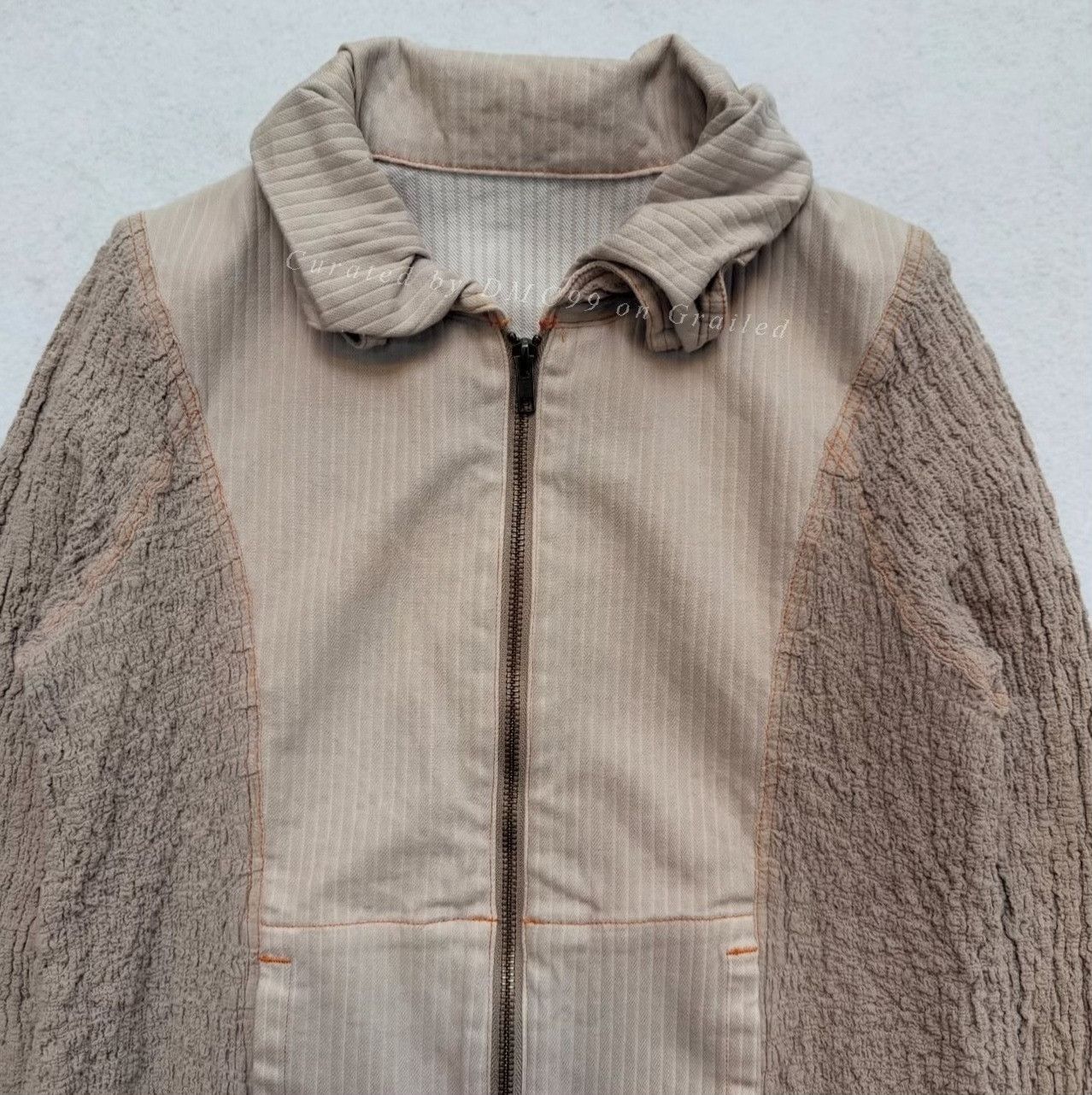 Vintage Vintage Issey Miyake Textured Zip Jacket Size M / US 6-8 / IT 42-44 - 2 Thumbnail
