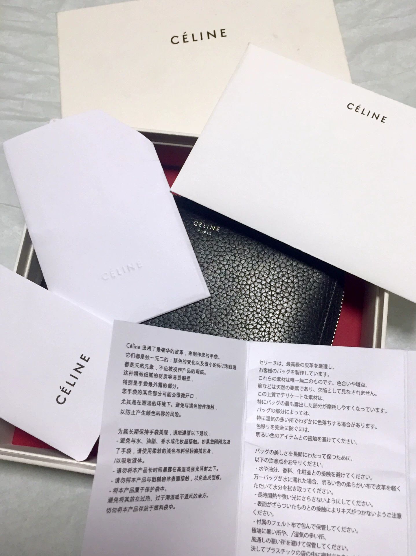 Celine CELINE Leather Wallet with Box Size ONE SIZE - 2 Thumbnail