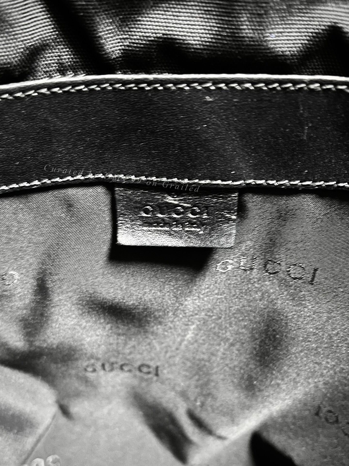 Gucci Gucci Leather Nylon Handbag Size ONE SIZE - 5 Thumbnail