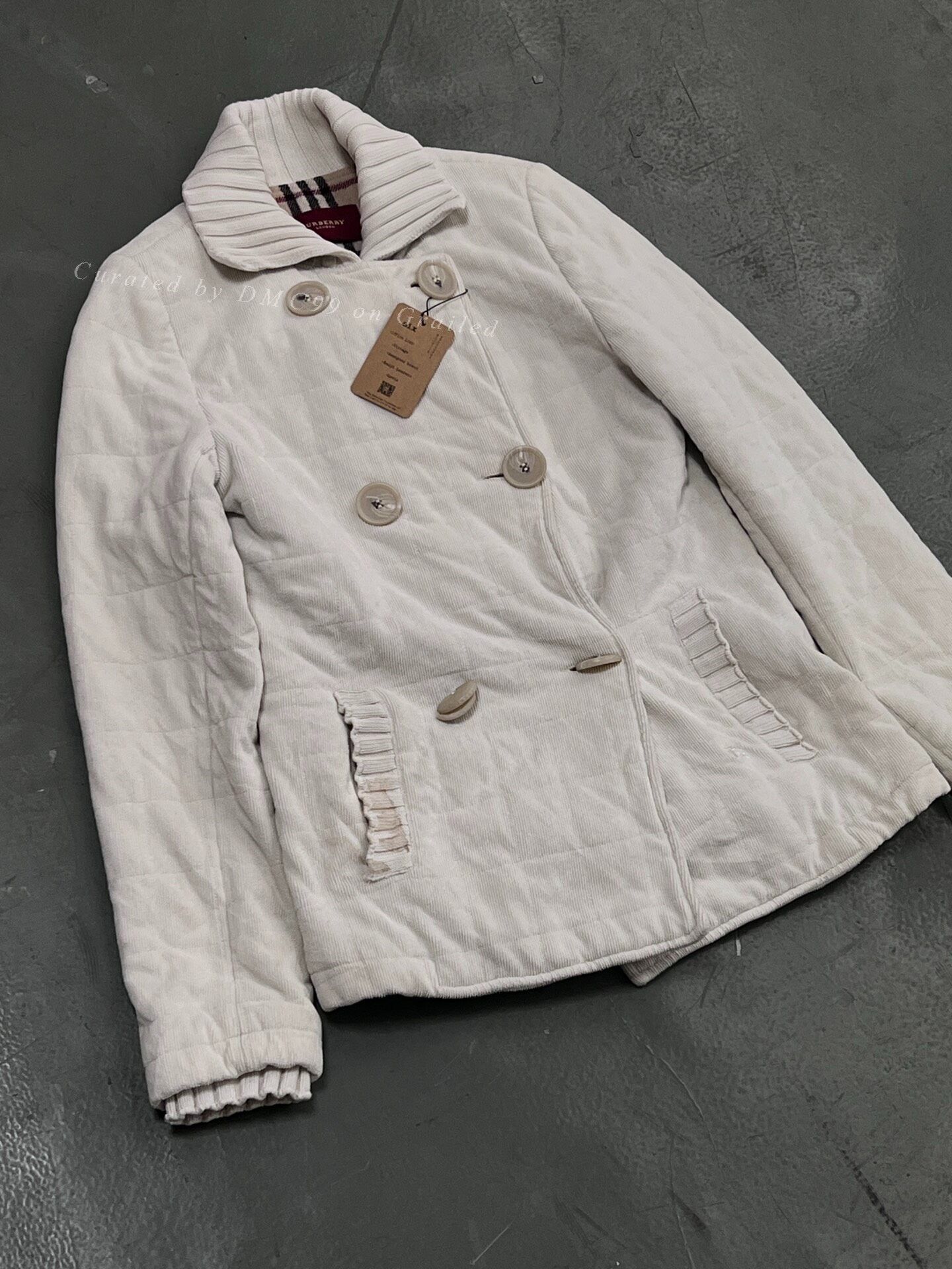 Vintage Vintage Burberry Red Label White Cotton Puffer Size M / US 6-8 / IT 42-44 - 4 Thumbnail