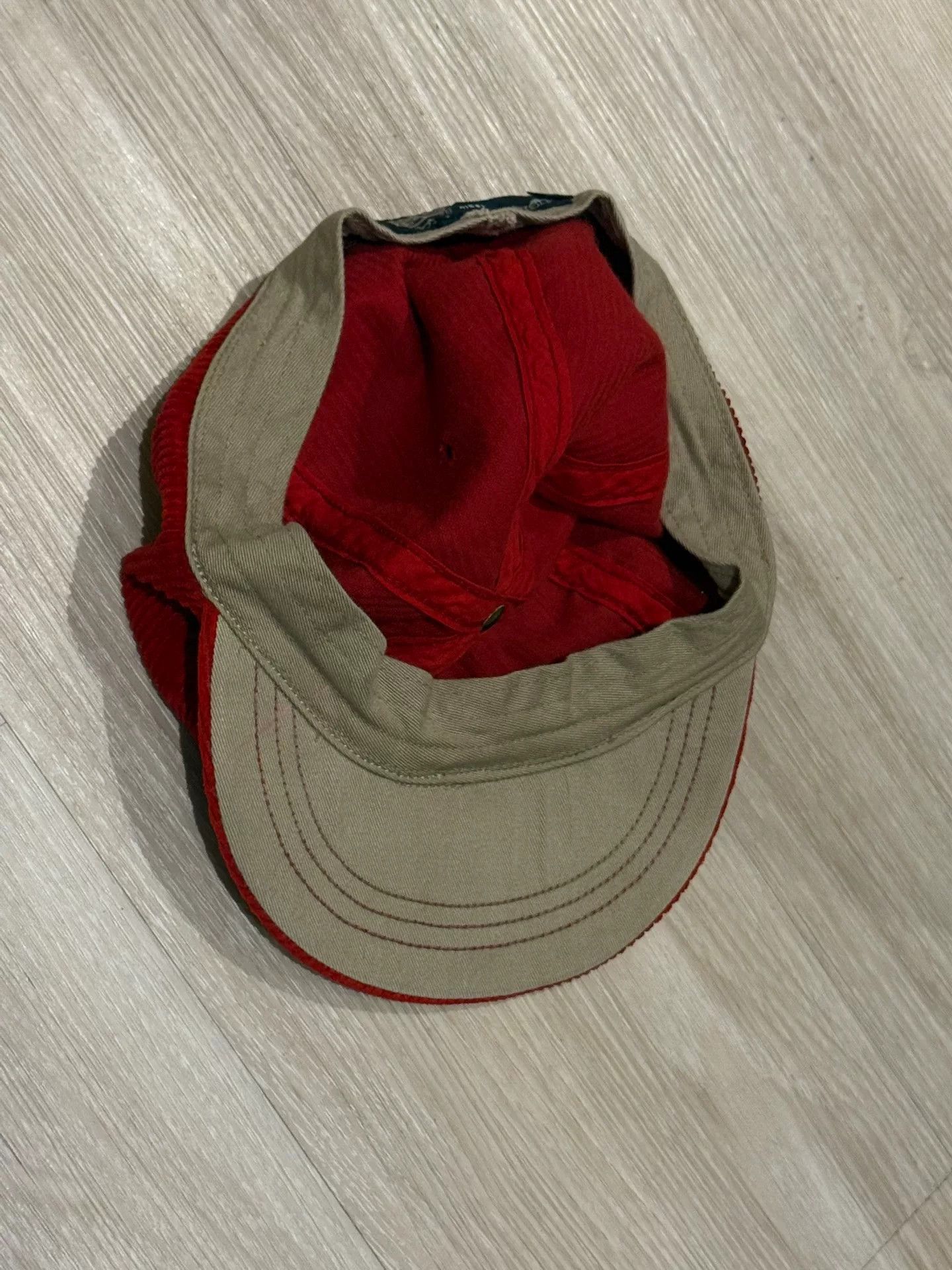RRL Ralph Lauren Polo Ralph Lauren 90s Red Corduroy Cap XL Size ONE SIZE - 5 Thumbnail
