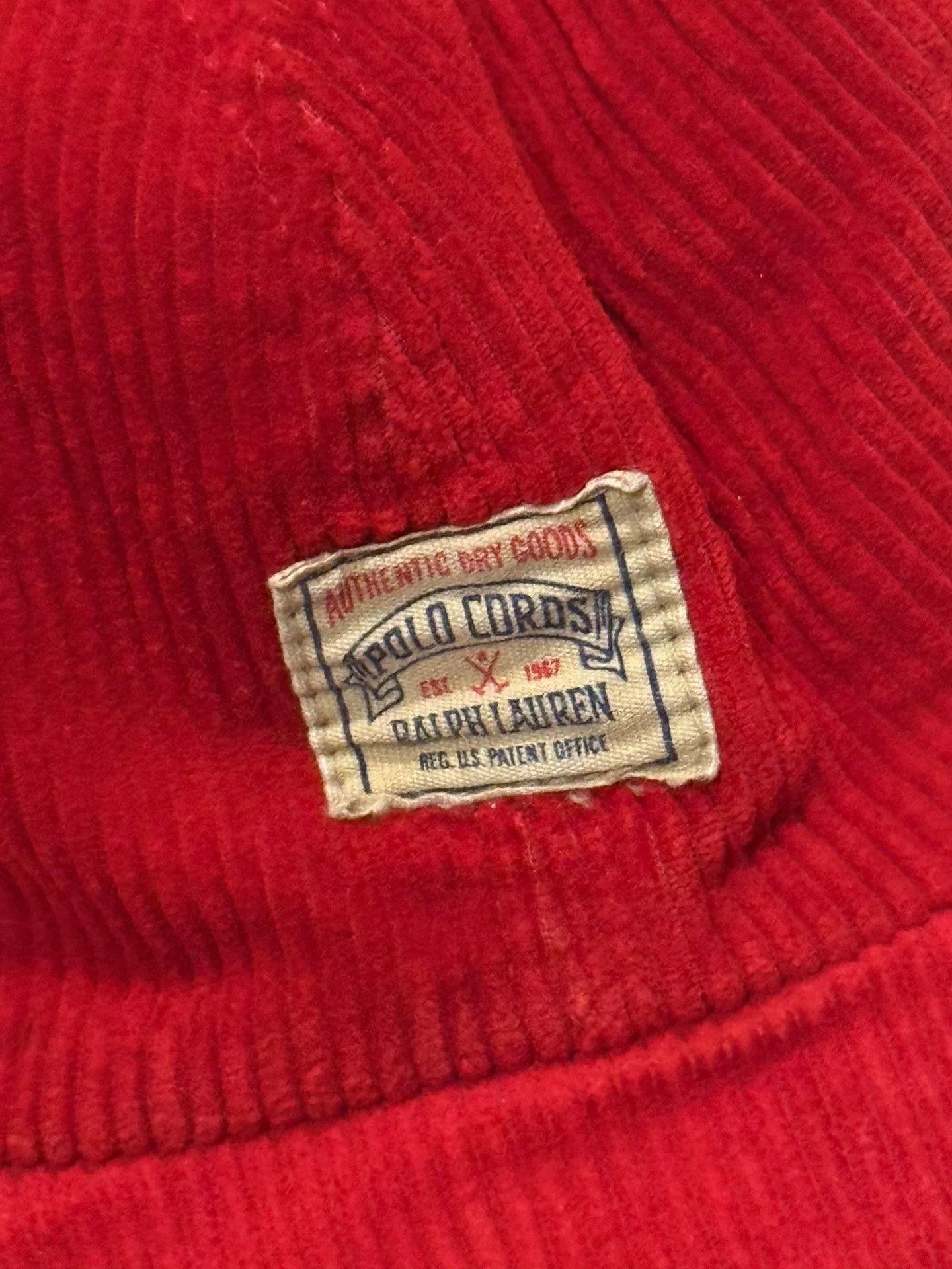 RRL Ralph Lauren Polo Ralph Lauren 90s Red Corduroy Cap XL Size ONE SIZE - 2 Thumbnail