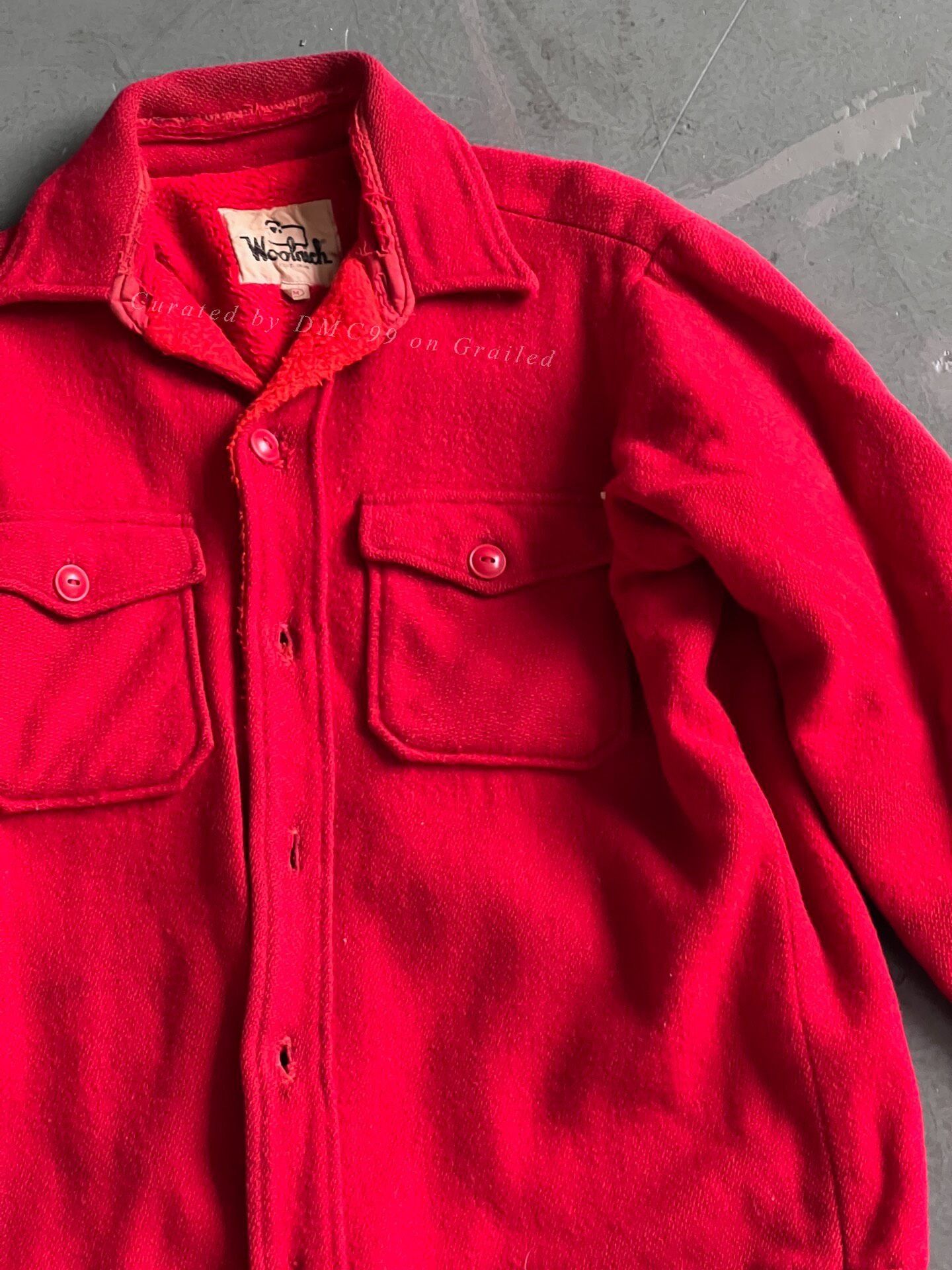 Vintage Vintage Wool Rich Red Cotton Jacket Size M / US 6-8 / IT 42-44 - 4 Thumbnail