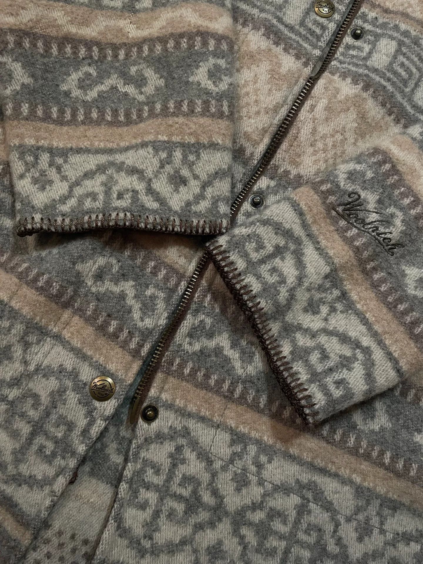 Woolrich Woolen Mills Woolrich Vintage Navajo Fair Isle Wool Coat Size M / US 6-8 / IT 42-44 - 4 Thumbnail