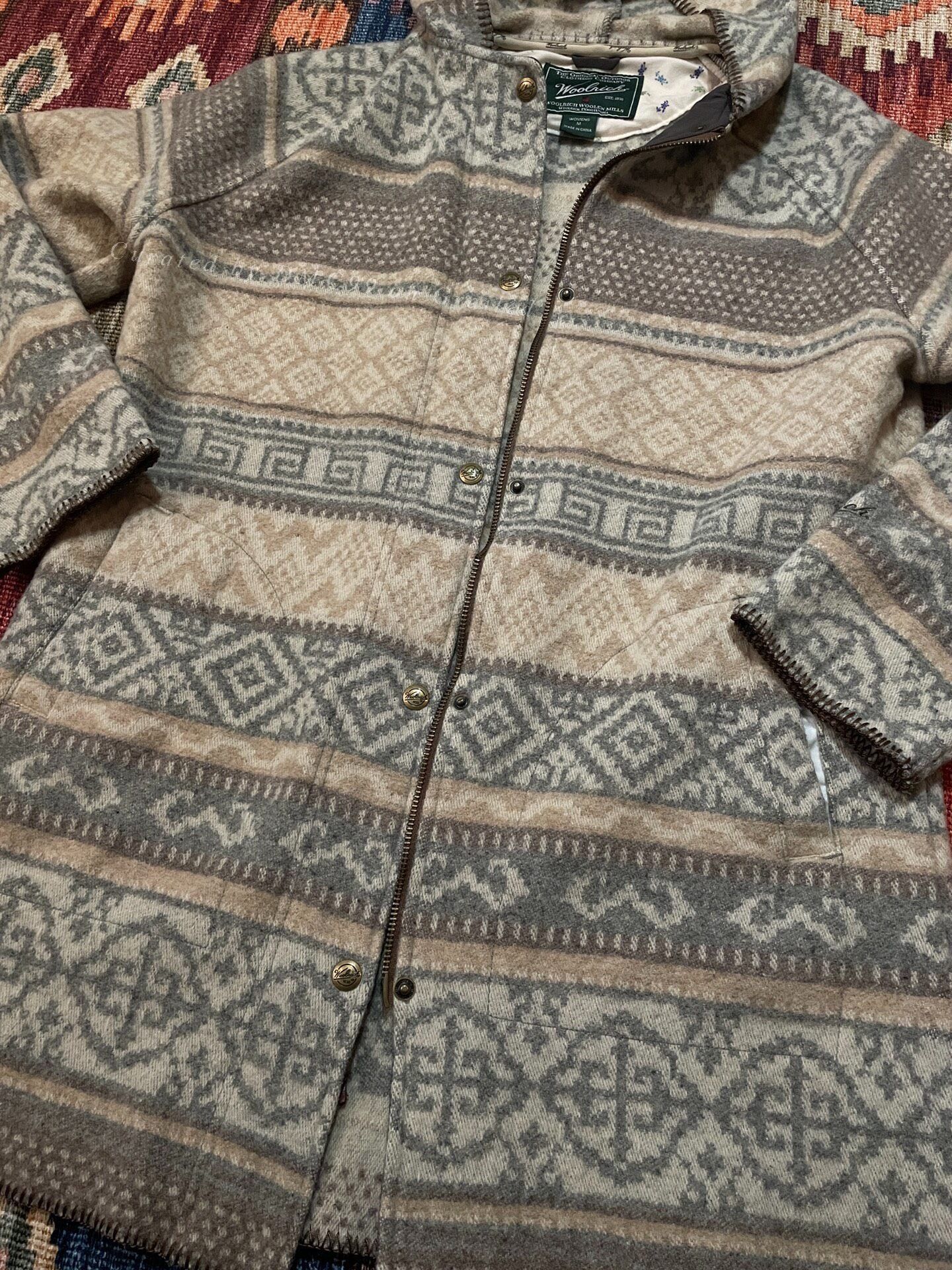 Woolrich Woolen Mills Woolrich Vintage Navajo Fair Isle Wool Coat Size M / US 6-8 / IT 42-44 - 3 Thumbnail