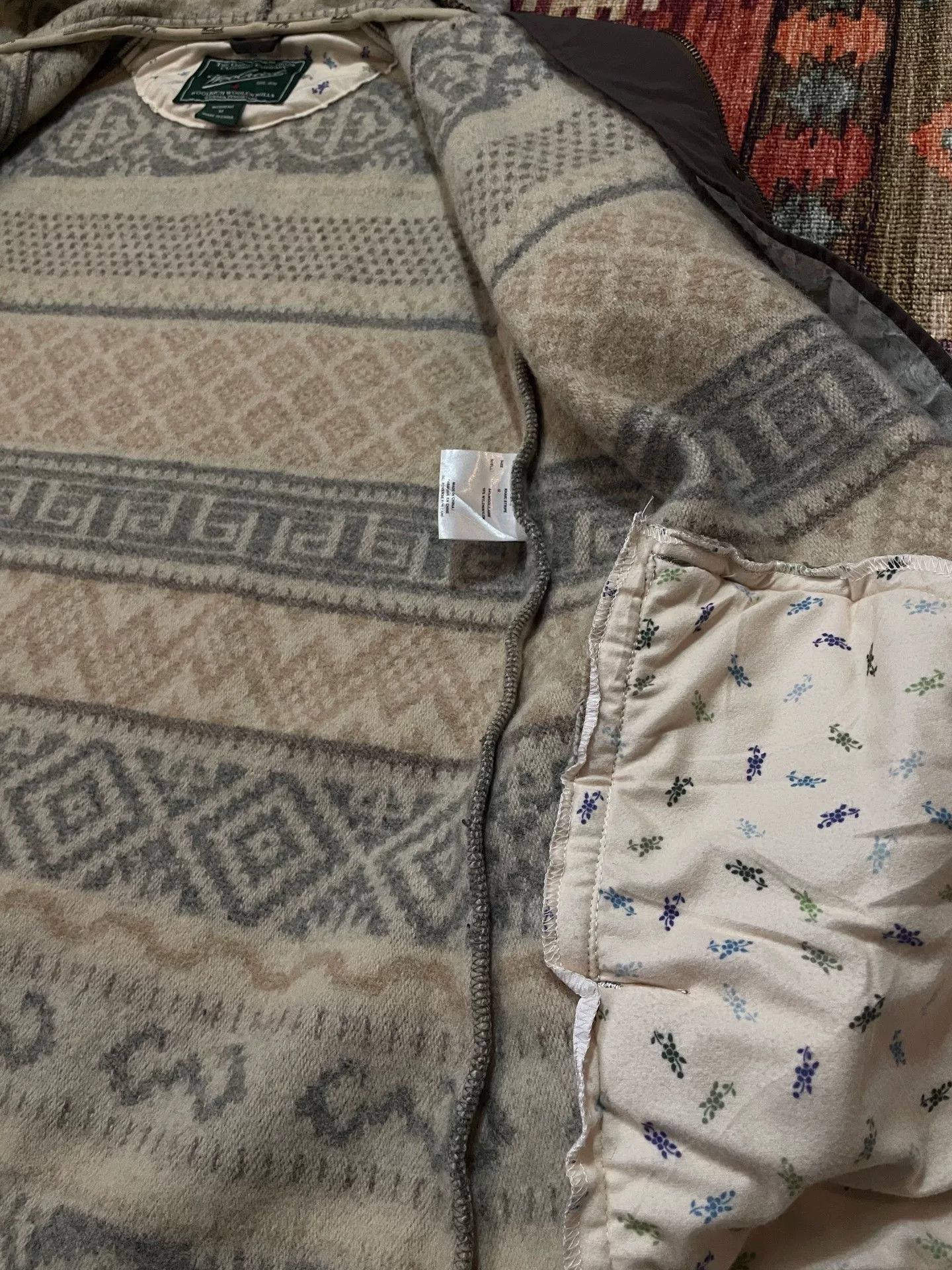 Woolrich Woolen Mills Woolrich Vintage Navajo Fair Isle Wool Coat Size M / US 6-8 / IT 42-44 - 7 Thumbnail