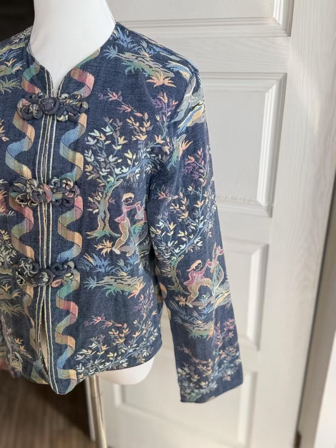 Vintage Doncaster American-Made Mandarin Button Jacket Size M / US 6-8 / IT 42-44 - 4 Thumbnail