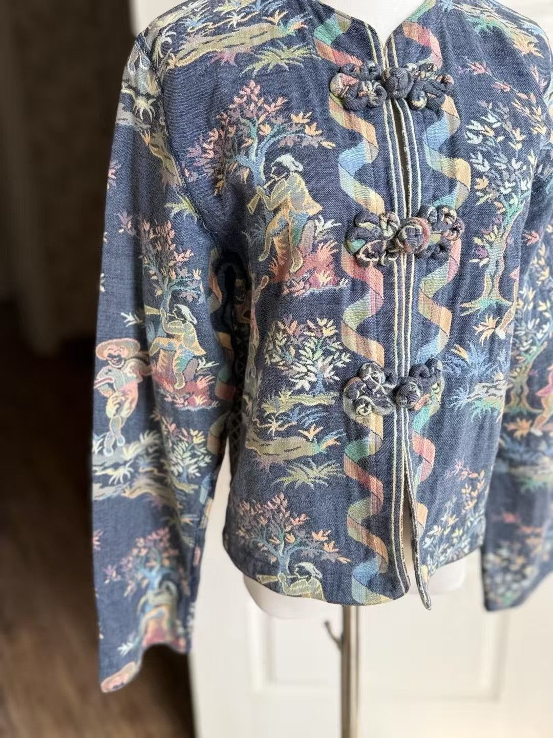 Vintage Doncaster American-Made Mandarin Button Jacket Size M / US 6-8 / IT 42-44 - 3 Thumbnail