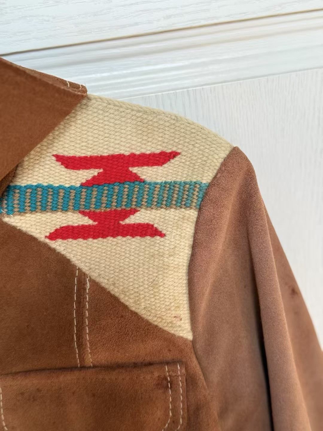 Vintage Vintage 1970s Ms Pioneer Chimayo Suede Jacket Size M / US 6-8 / IT 42-44 - 5 Thumbnail