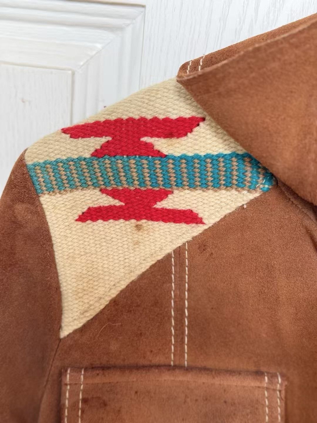 Vintage Vintage 1970s Ms Pioneer Chimayo Suede Jacket Size M / US 6-8 / IT 42-44 - 6 Thumbnail
